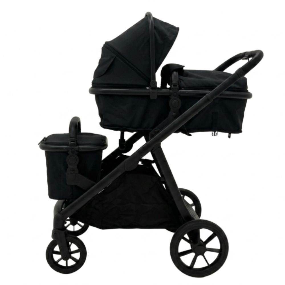 The Tribe Double Pram – Frame & 2 x Carrycot/Toddler Seat