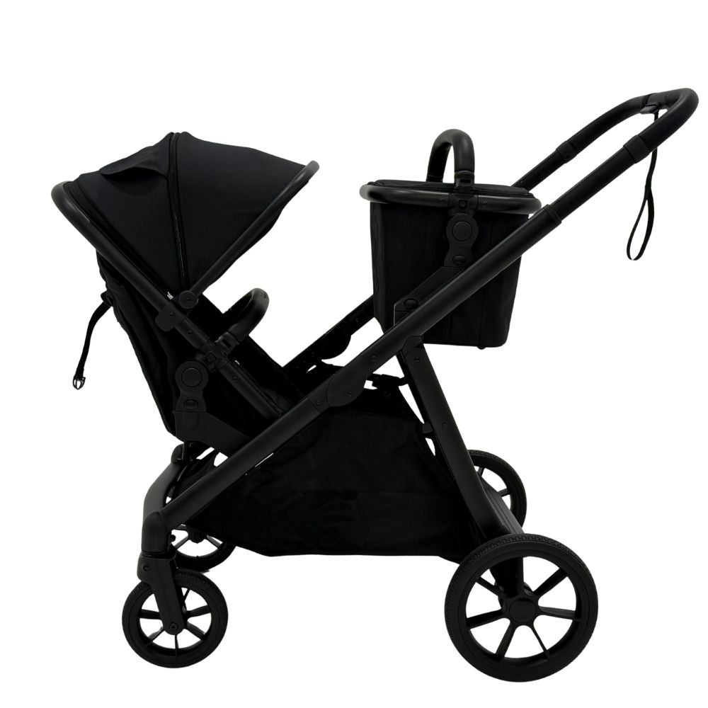The Tribe Double Pram – Frame & 2 x Carrycot/Toddler Seat
