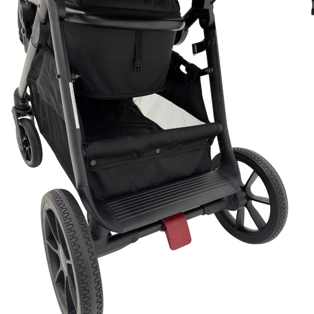 The Tribe Double Pram – Frame & 2 x Carrycot/Toddler Seat
