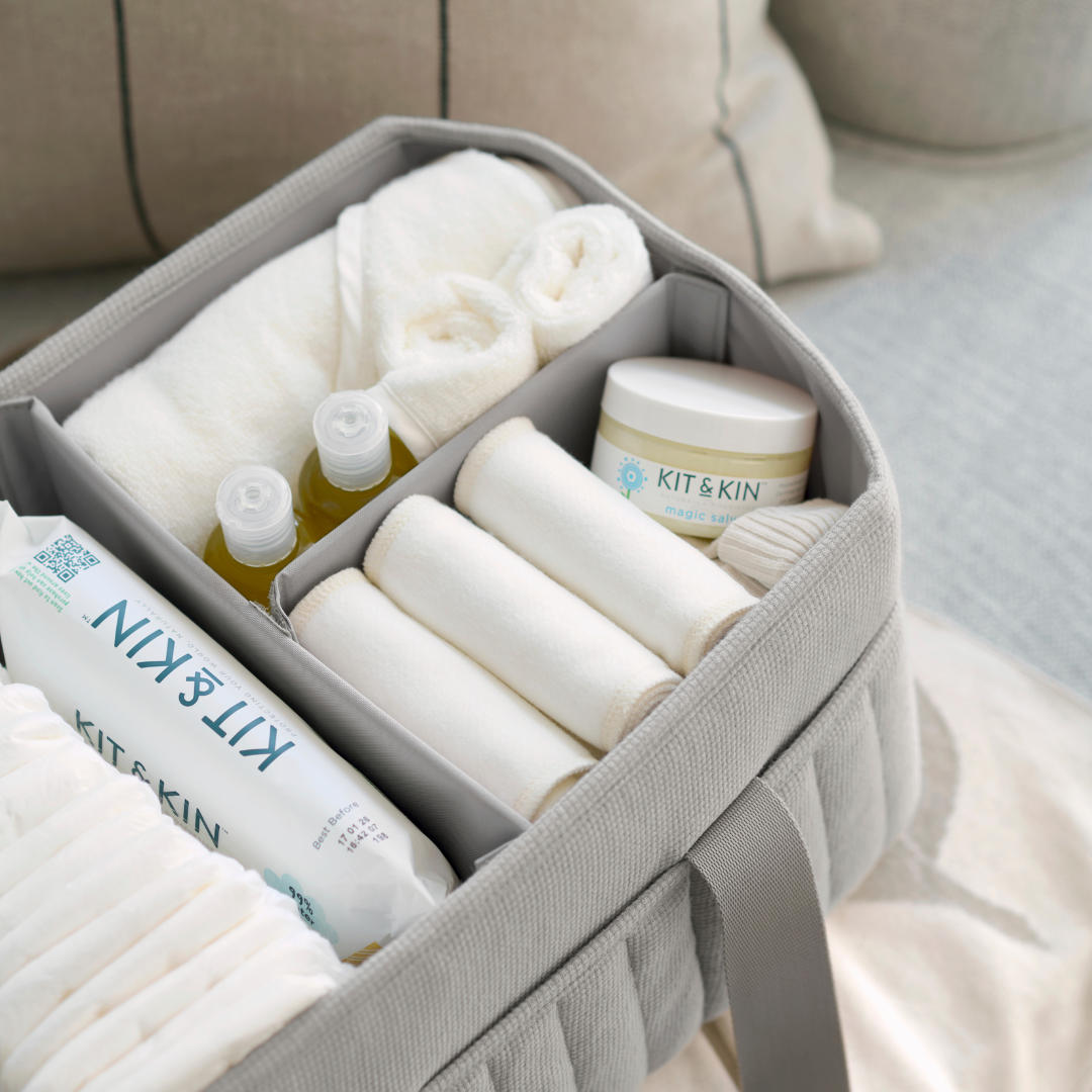 Nappy Caddy - Grey Waffle