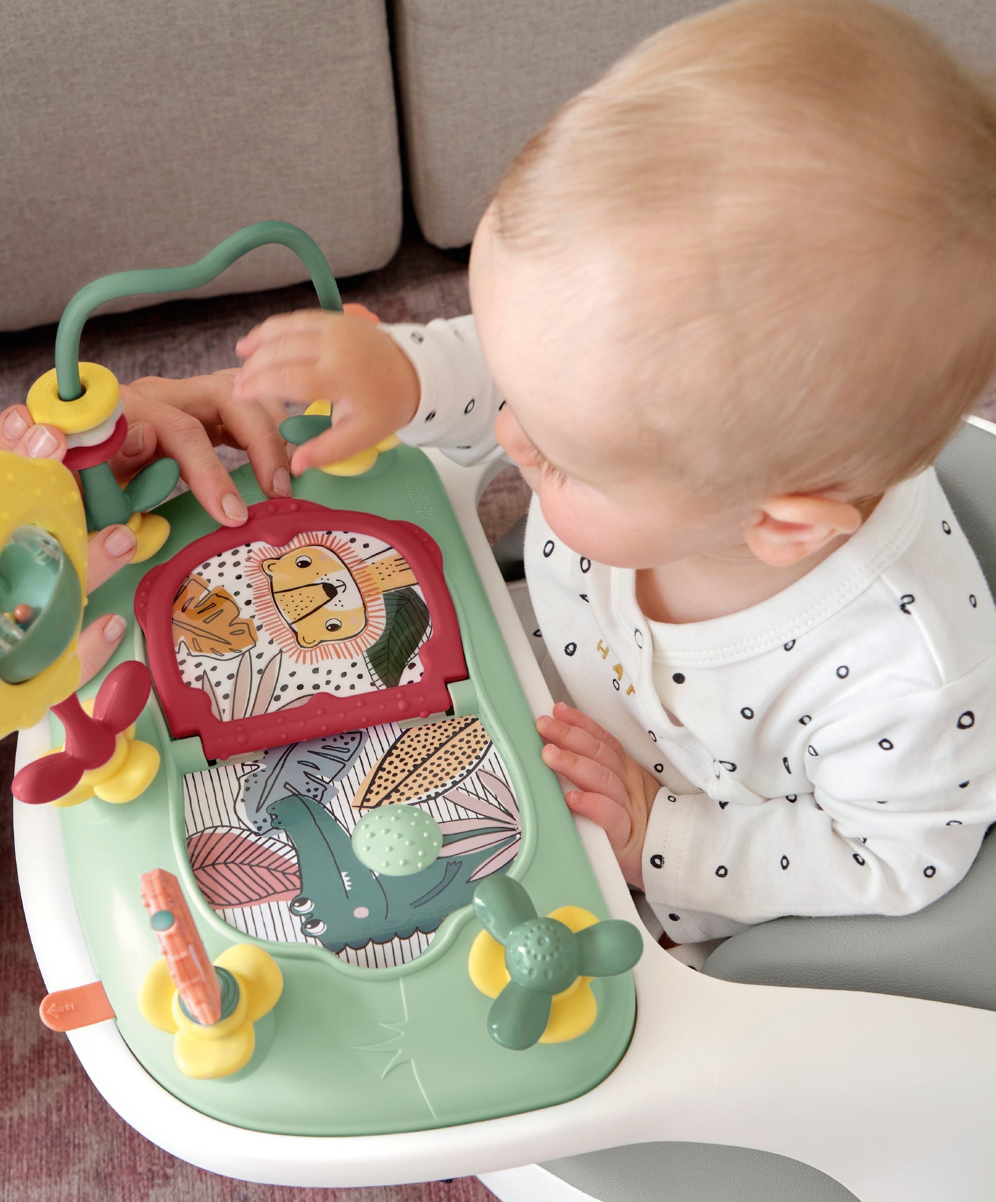 Mamas & Papas Snug Floor Seat with Activity Tray - Pebble Grey