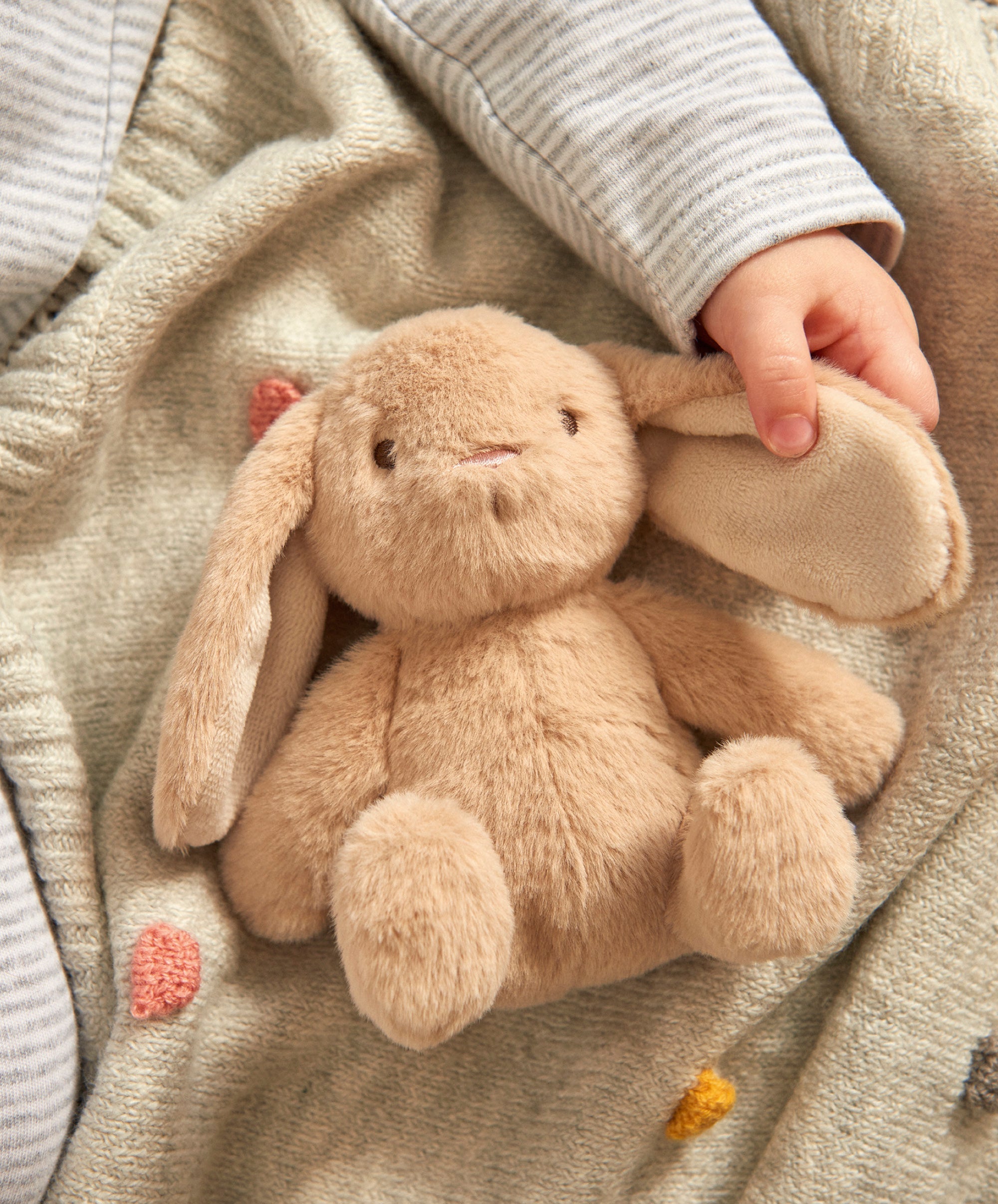 Mamas & Papas Welcome to the World Small Beanie Toy - Tan Bunny