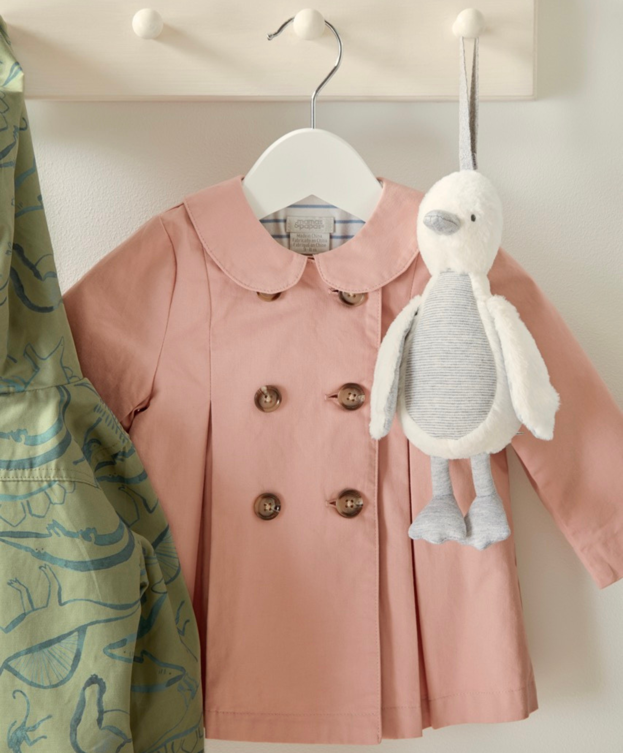 Mamas & Papas Activity Soft Toy Chime Toy - Duck Grey