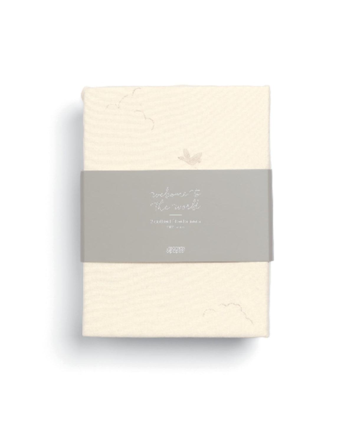 Cotbed Fitted Sheets (2 pack) Welcome to the World Duckling - Cream