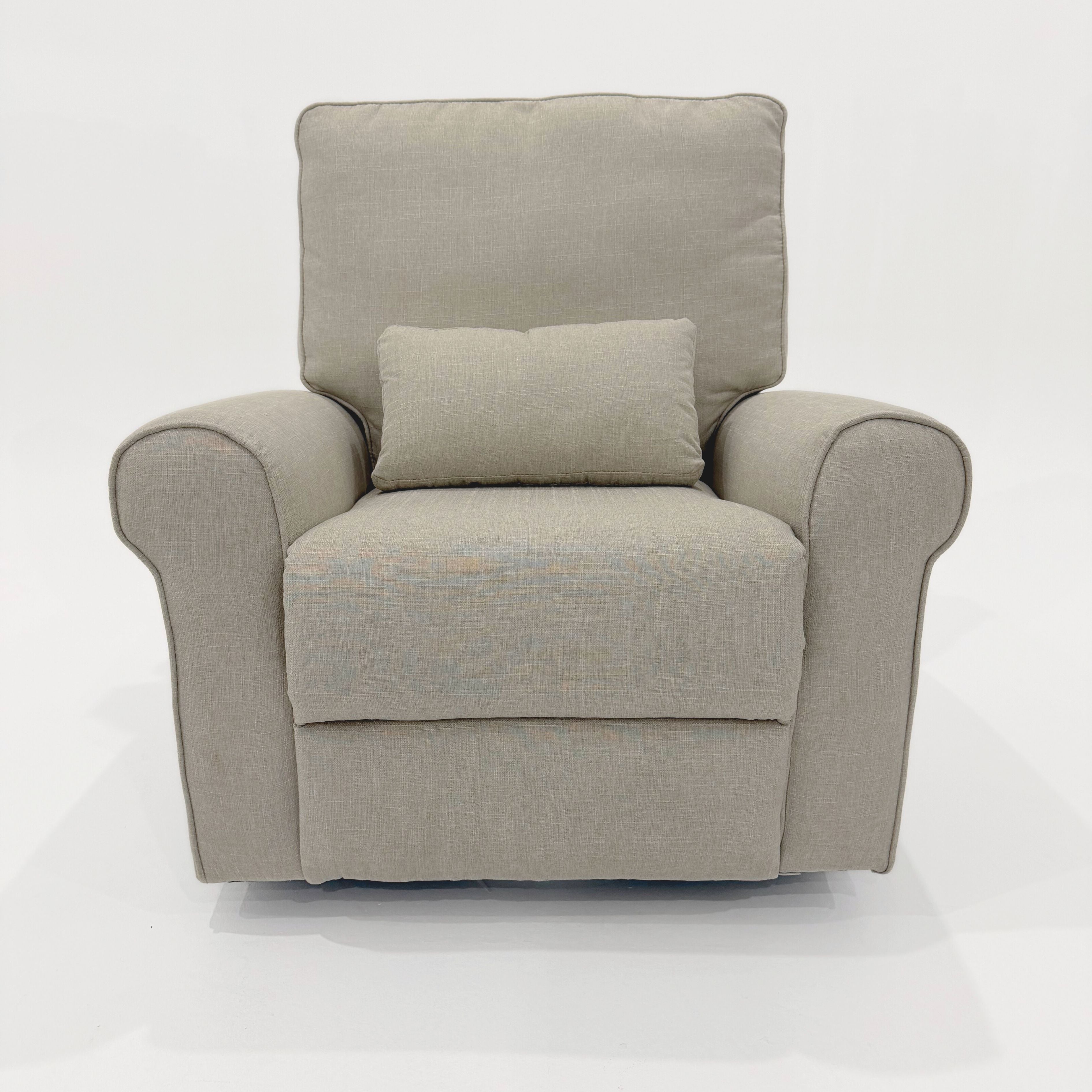 Electric Nursery Glider Recliner Chair - Linen Nursing & Feeding Chair - Oatmeal