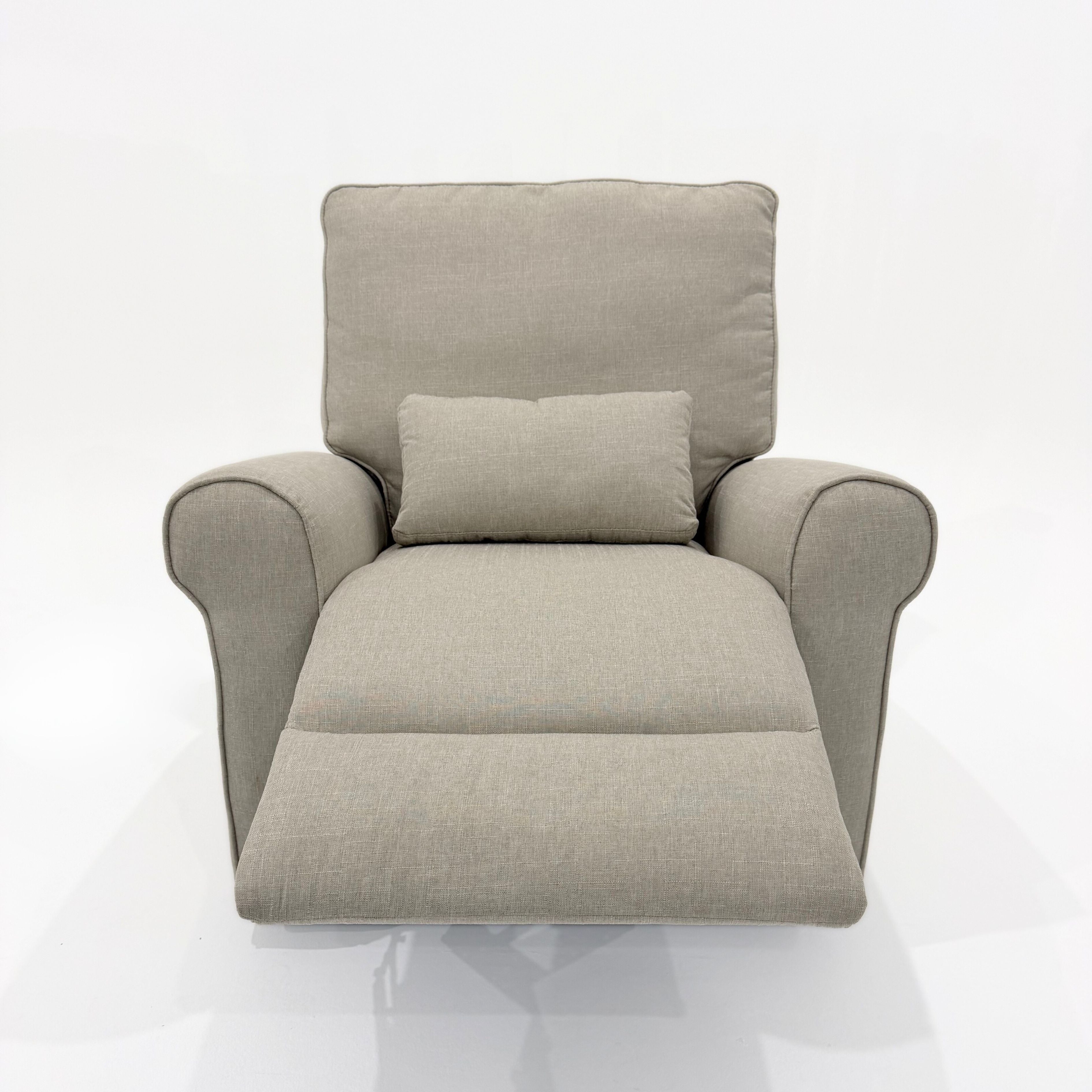 Electric Nursery Glider Recliner Chair - Linen Nursing & Feeding Chair - Oatmeal