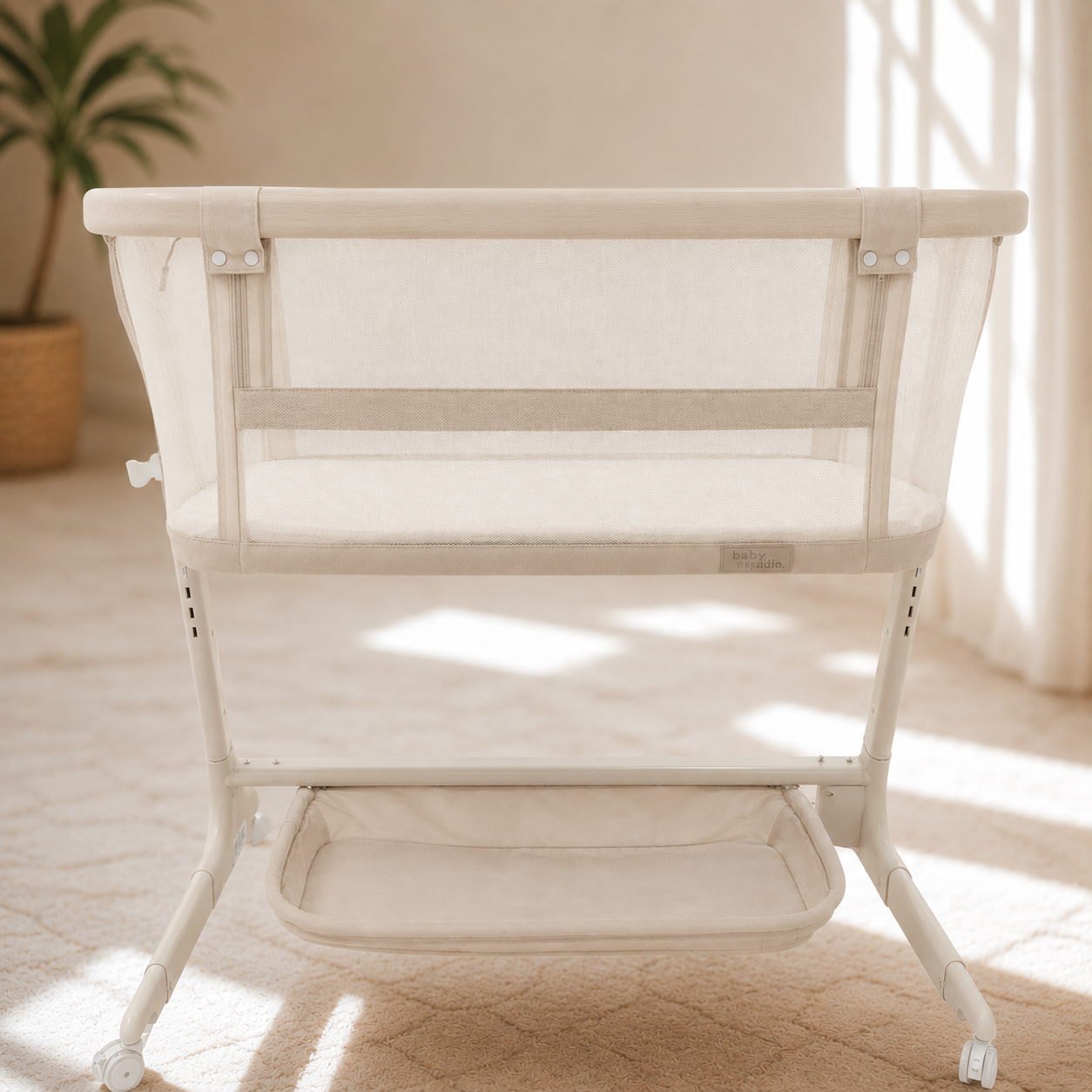 Dream Glider Bedside Sleeper – Auto Motion Bassinet | Sand