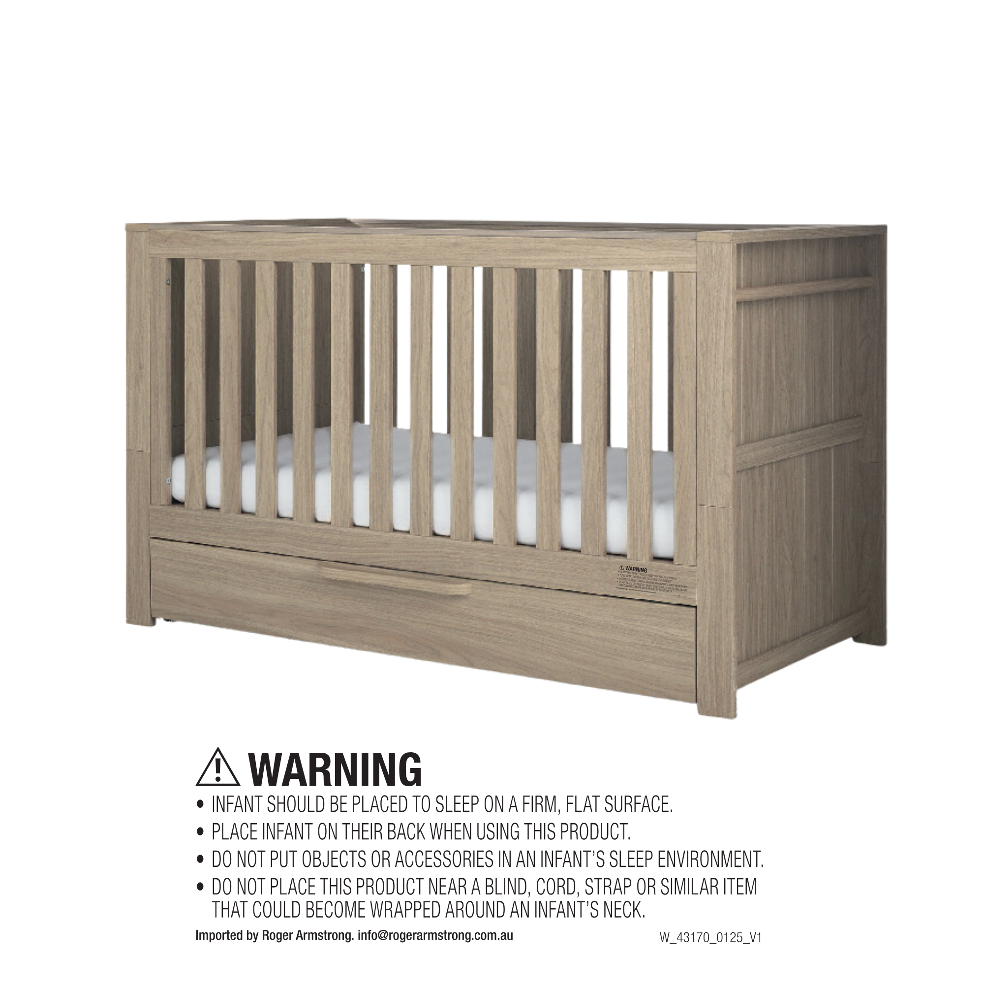 Mamas & Papas Franklin 4-Piece Nursery Set – Oak