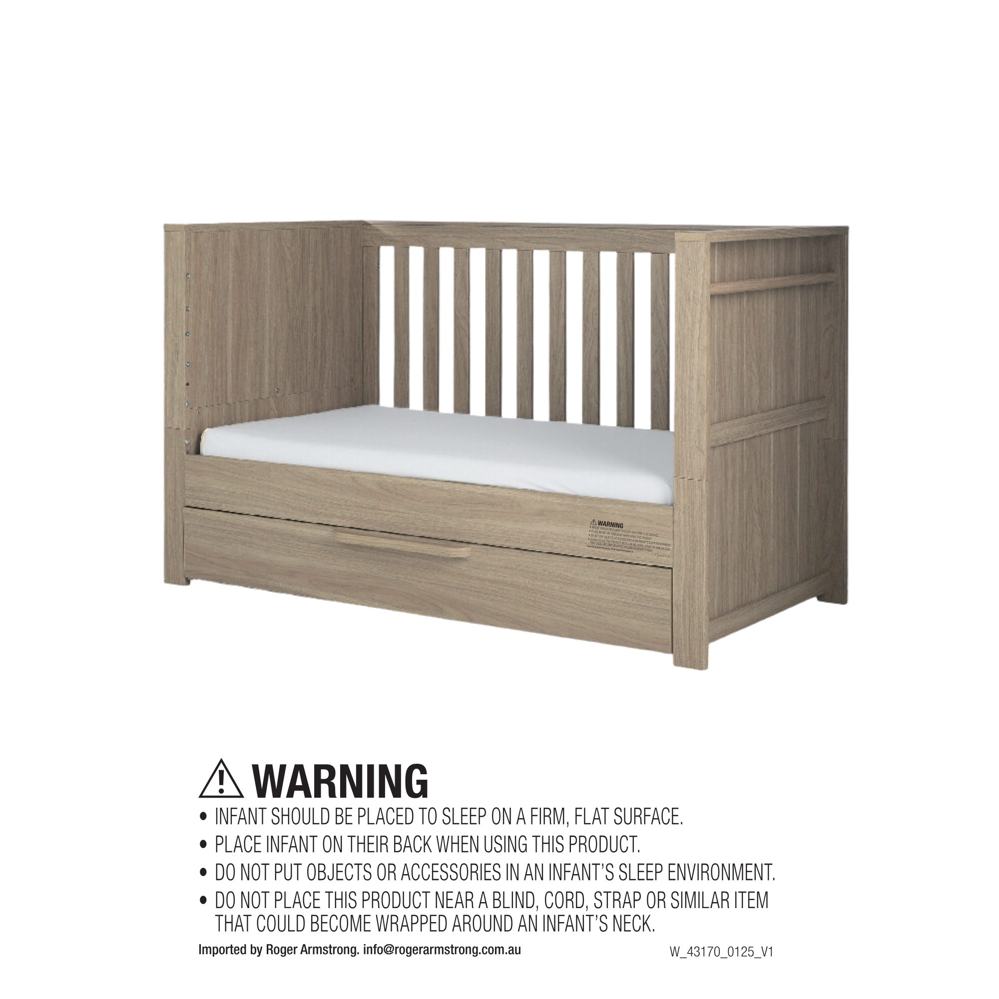Mamas & Papas Franklin 4-Piece Nursery Set – Oak
