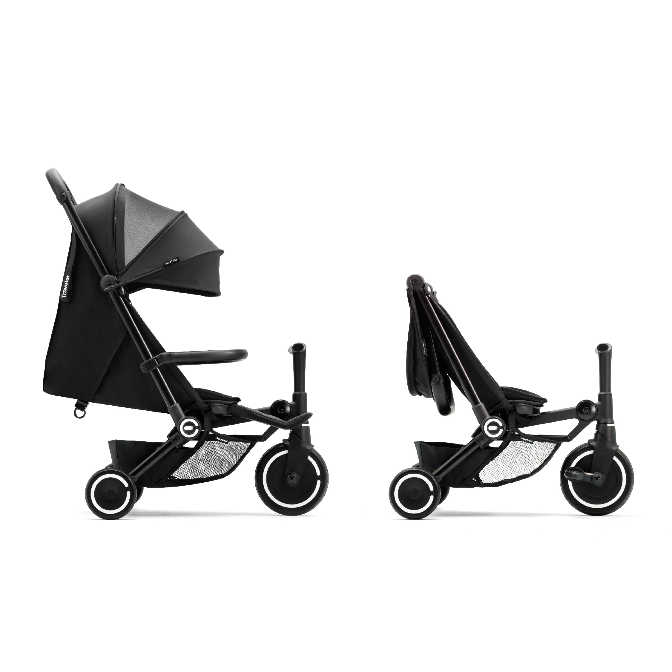 SmarTrike Traveler 4 in 1 Convertible Stroller – ONYX BLACK