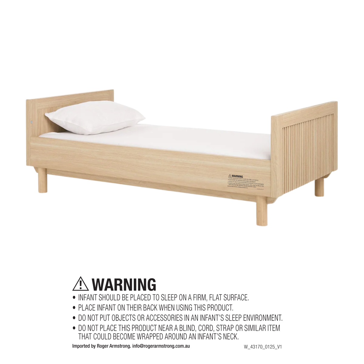 Oska Cotbed & Dresser Bundle (5 Pieces) - Oak (pre order end OCTOBER)