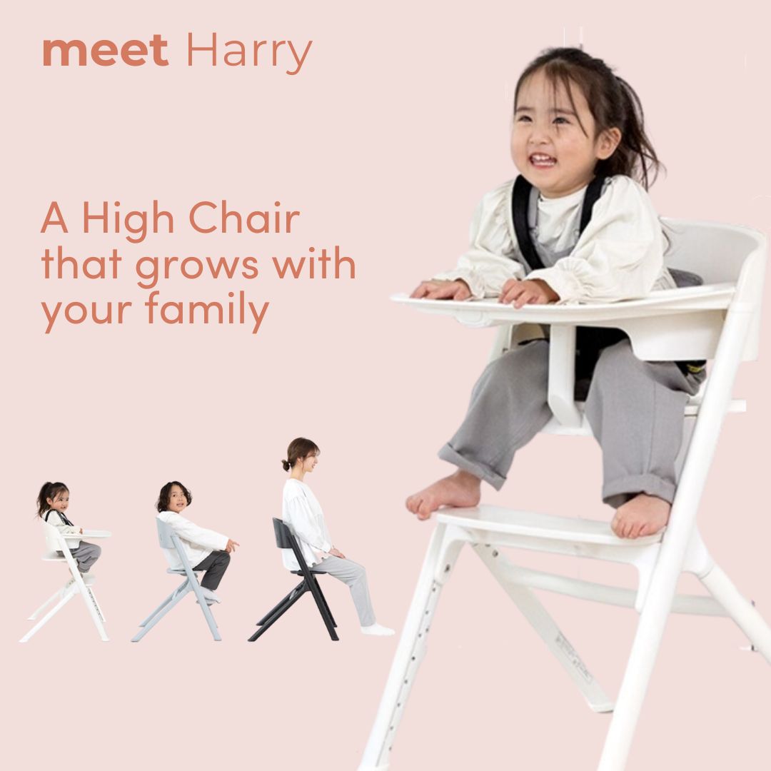 Babystudio Harry Adjustable 3-in-1 Highchair - White