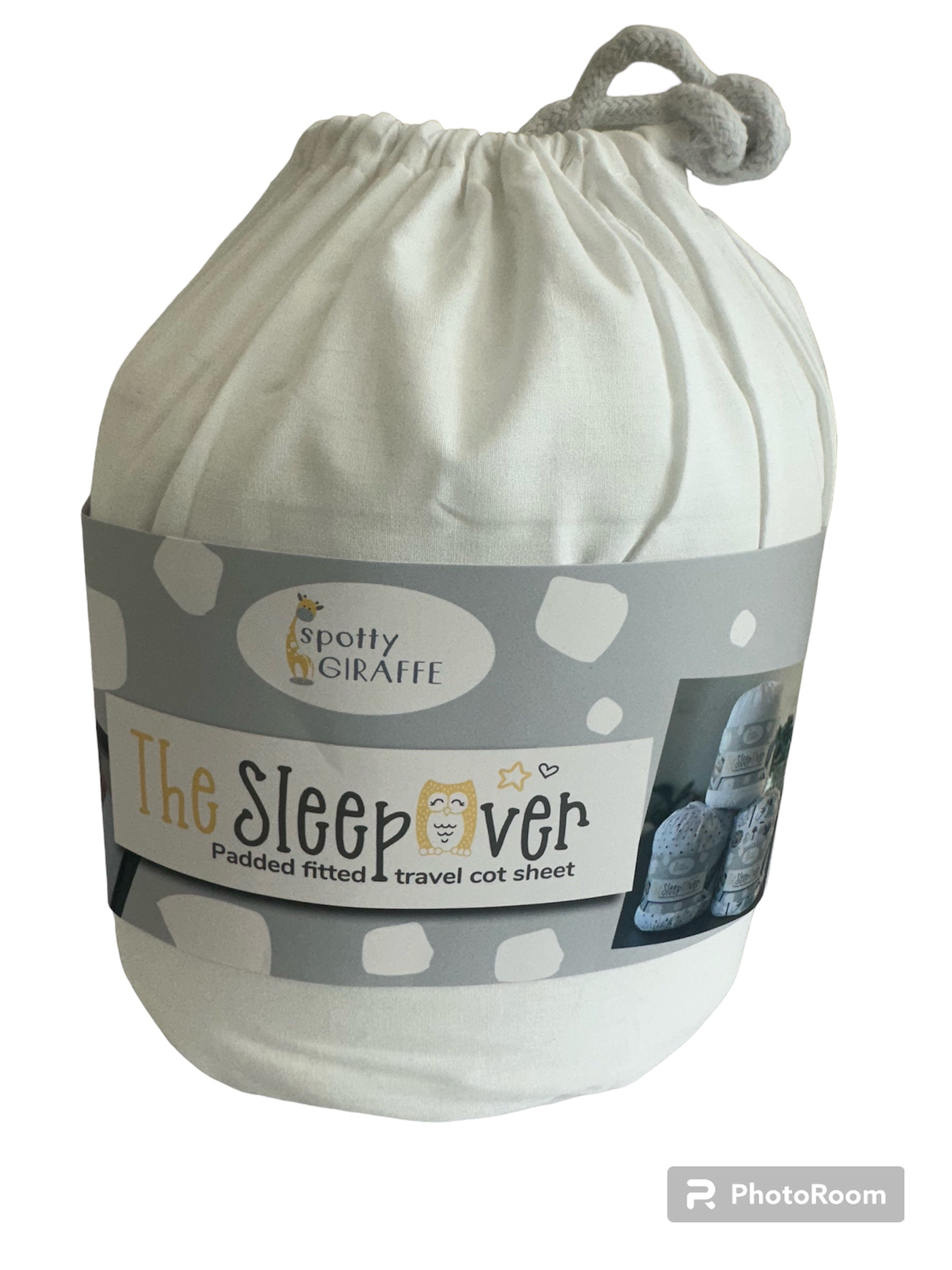 Portacot Fitted Sheet Spotty Giraffe The SleepOver