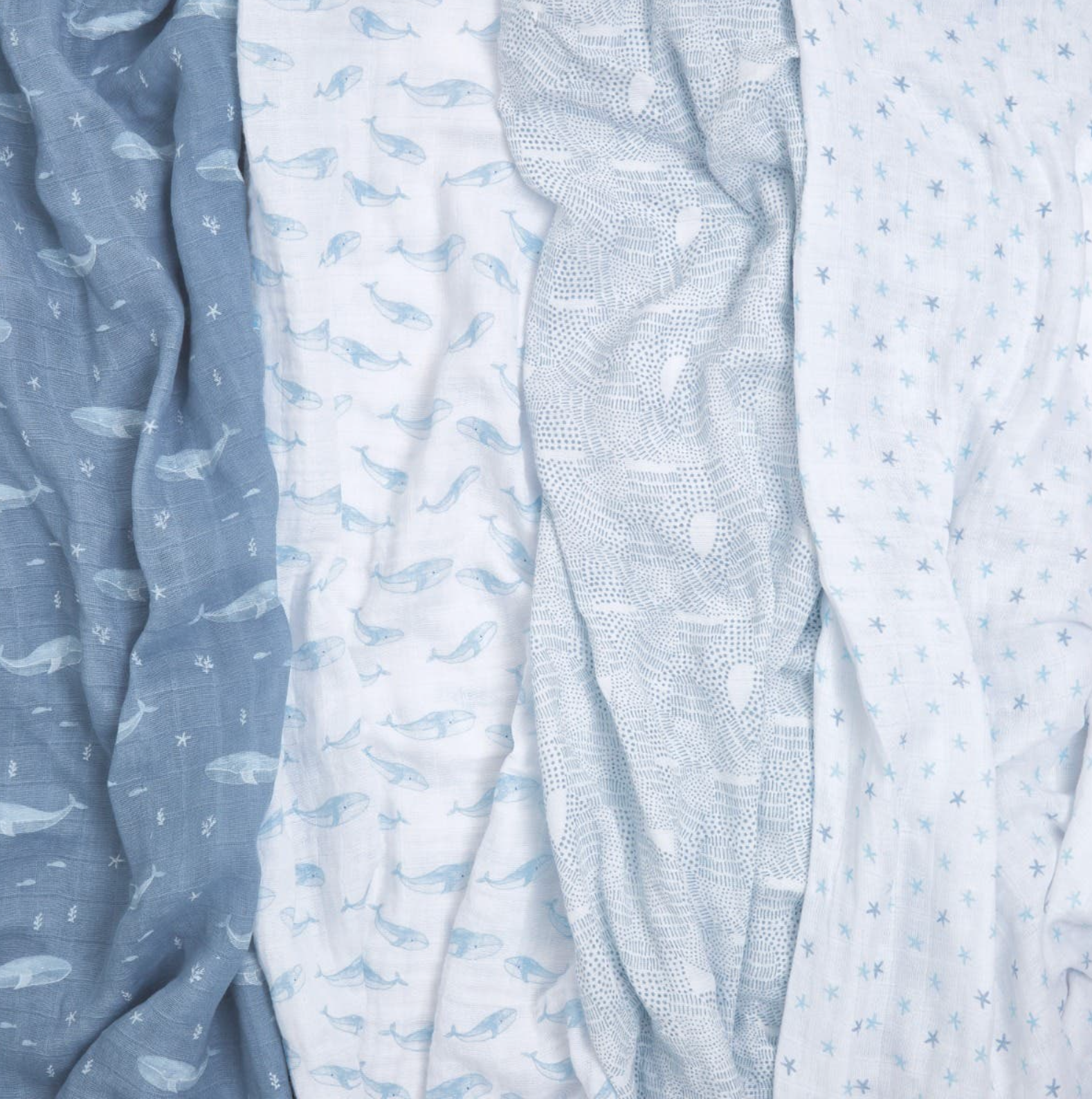 Aden + Anais ORGANIC Muslin Swaddles - Oceanic 4pk