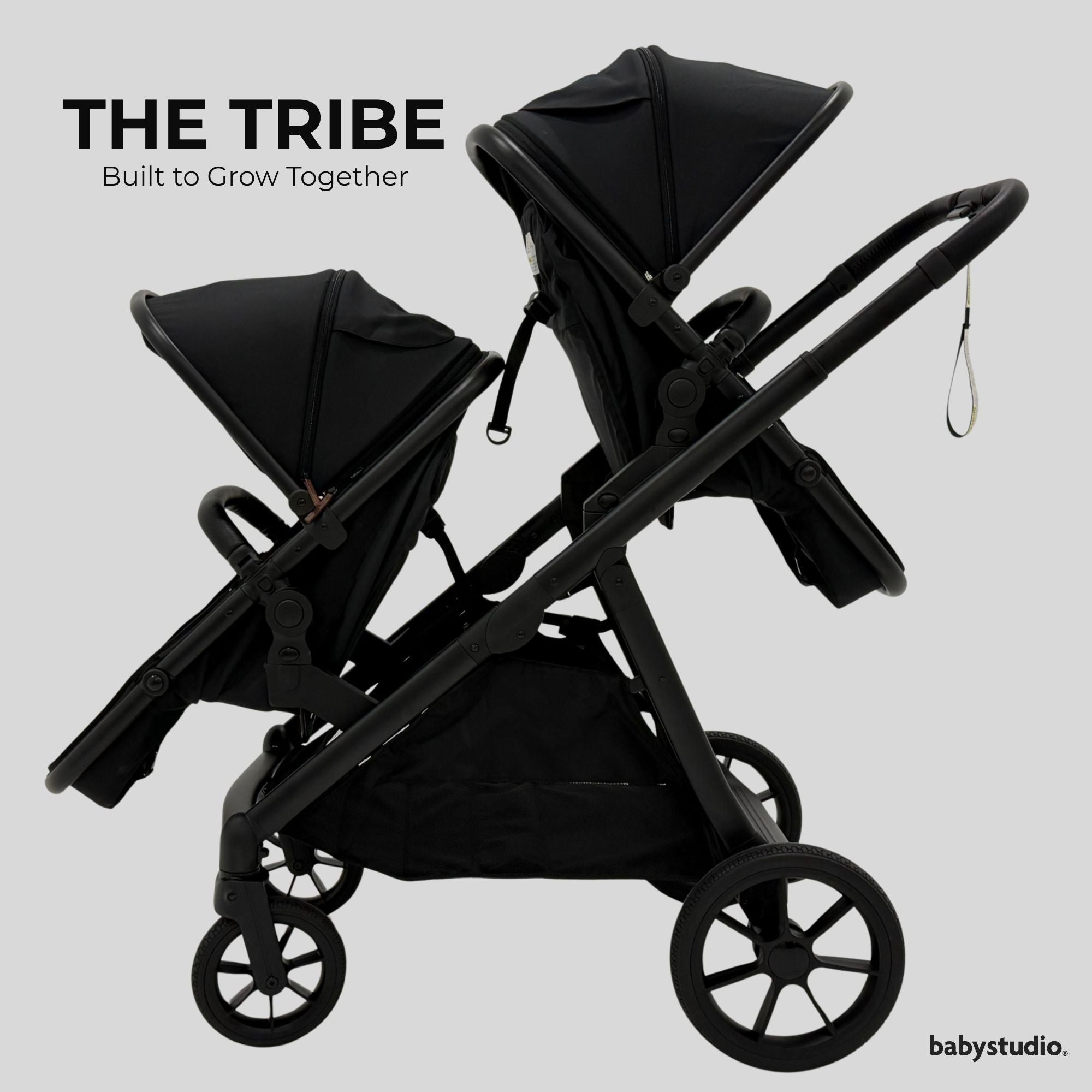 The Tribe Convertible Pram – Frame, Carrycot & Toddler Seat