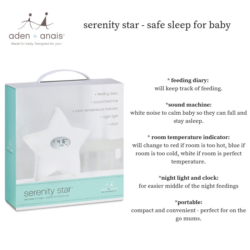Aden + Anais Serenity Star Sound Machine / Room Temperature Indicator