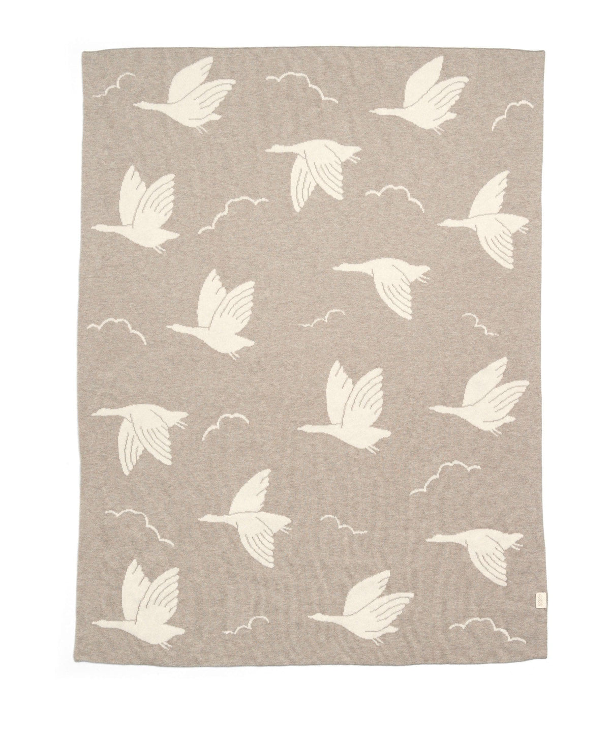 mamas & papas Knitted Blanket - Welcome to the World Duckling - Mocha