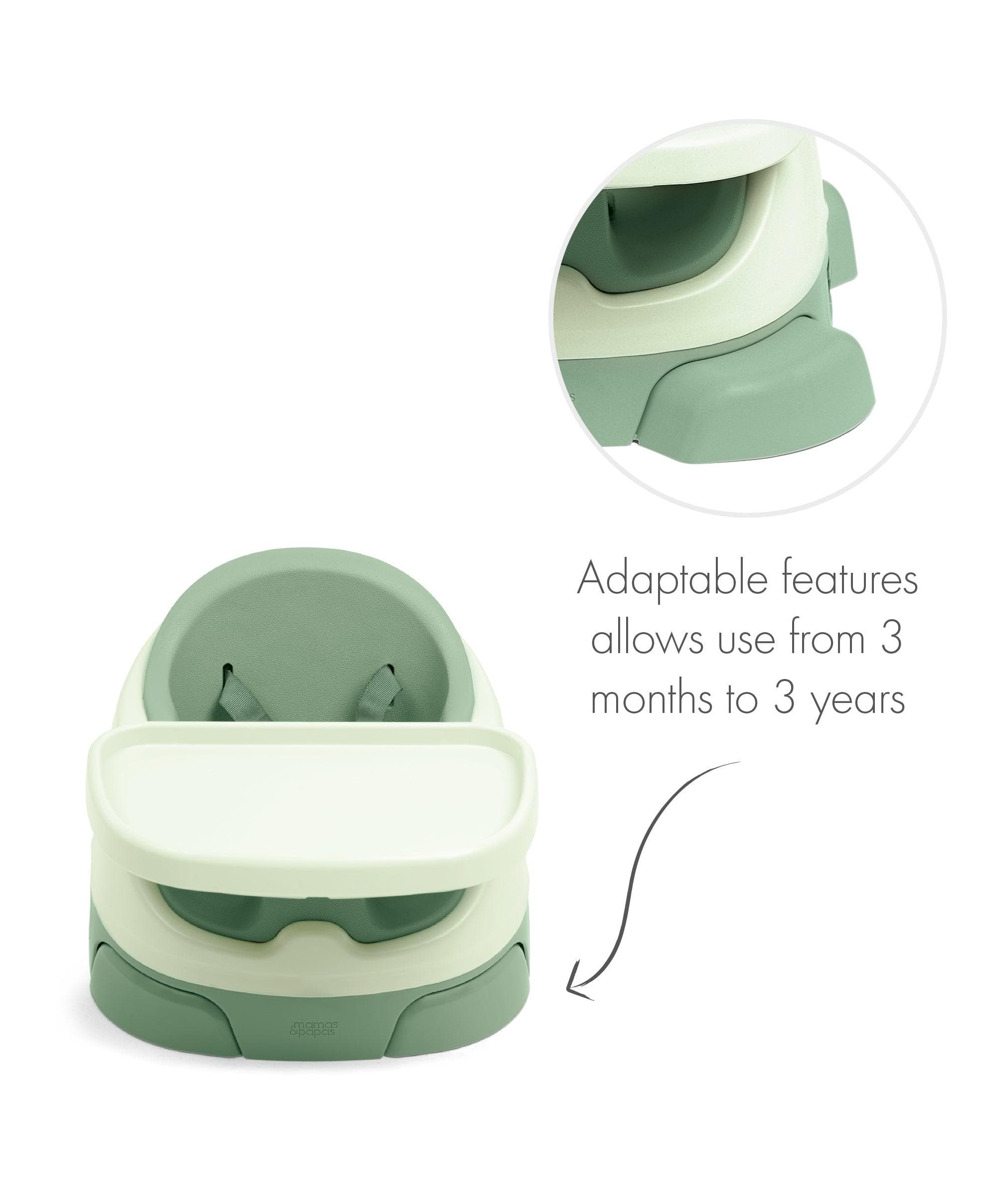 Mamas & Papas Booster Seats Bug 3-in-1 Floor & Booster Seat with Activity Tray - Eucalyptus