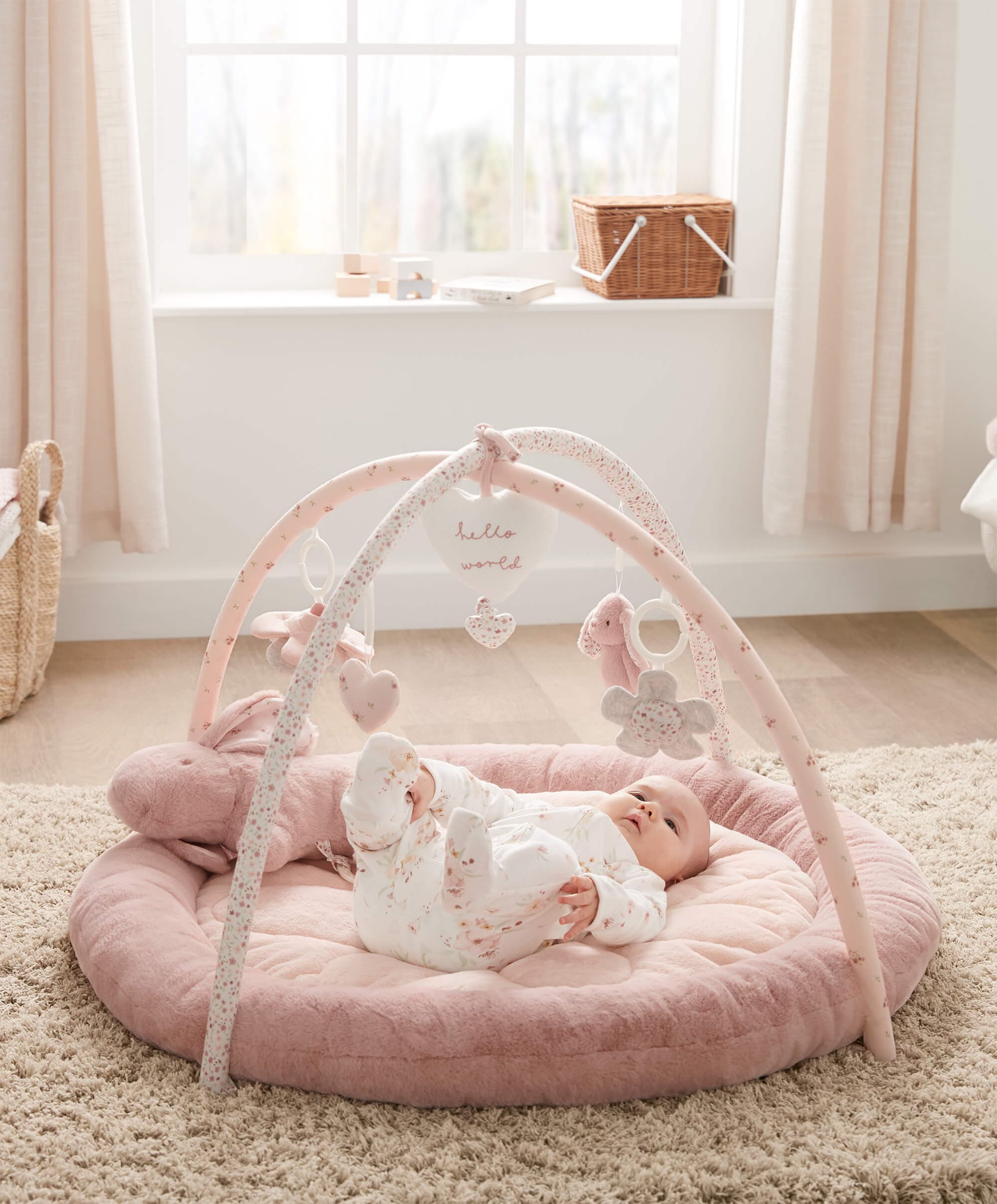 Mamas & Papas Playmats & Gyms Welcome to the World Bunny Playmat - Pink