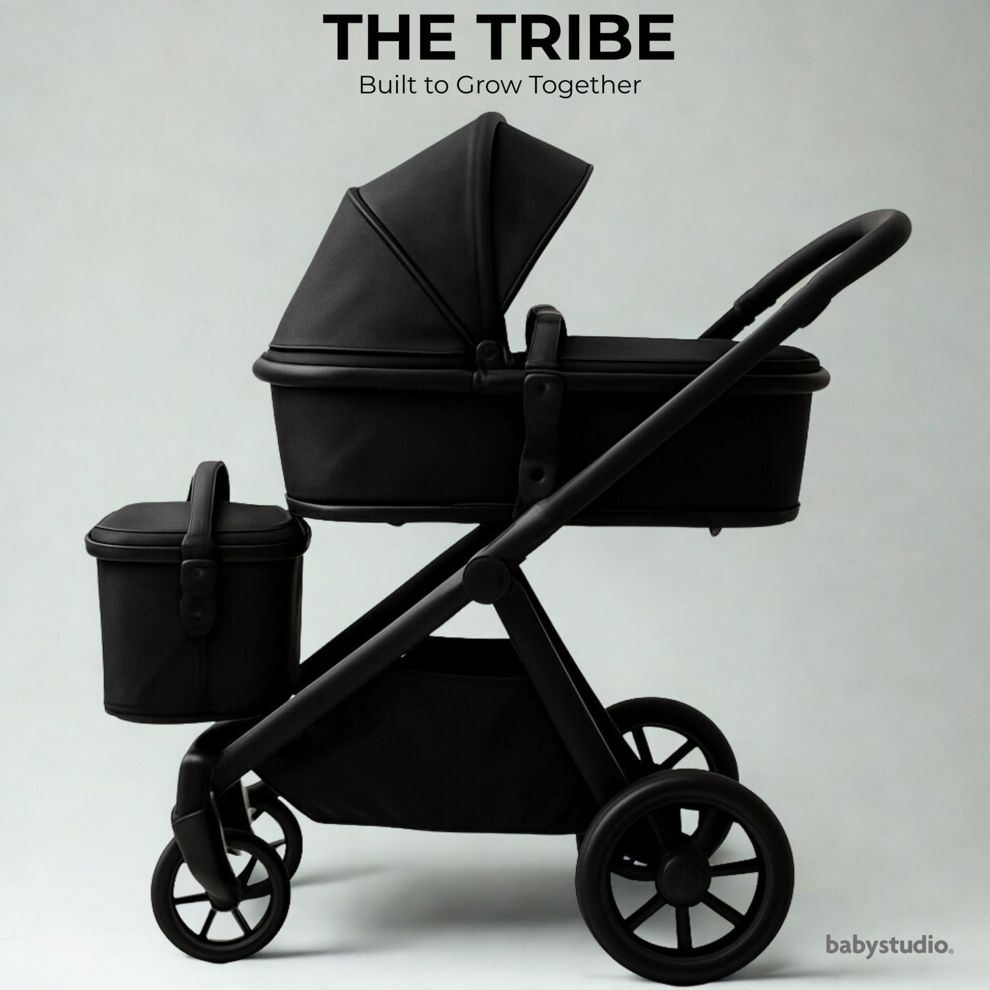 The Tribe Convertible Pram – Frame, Carrycot & Toddler Seat