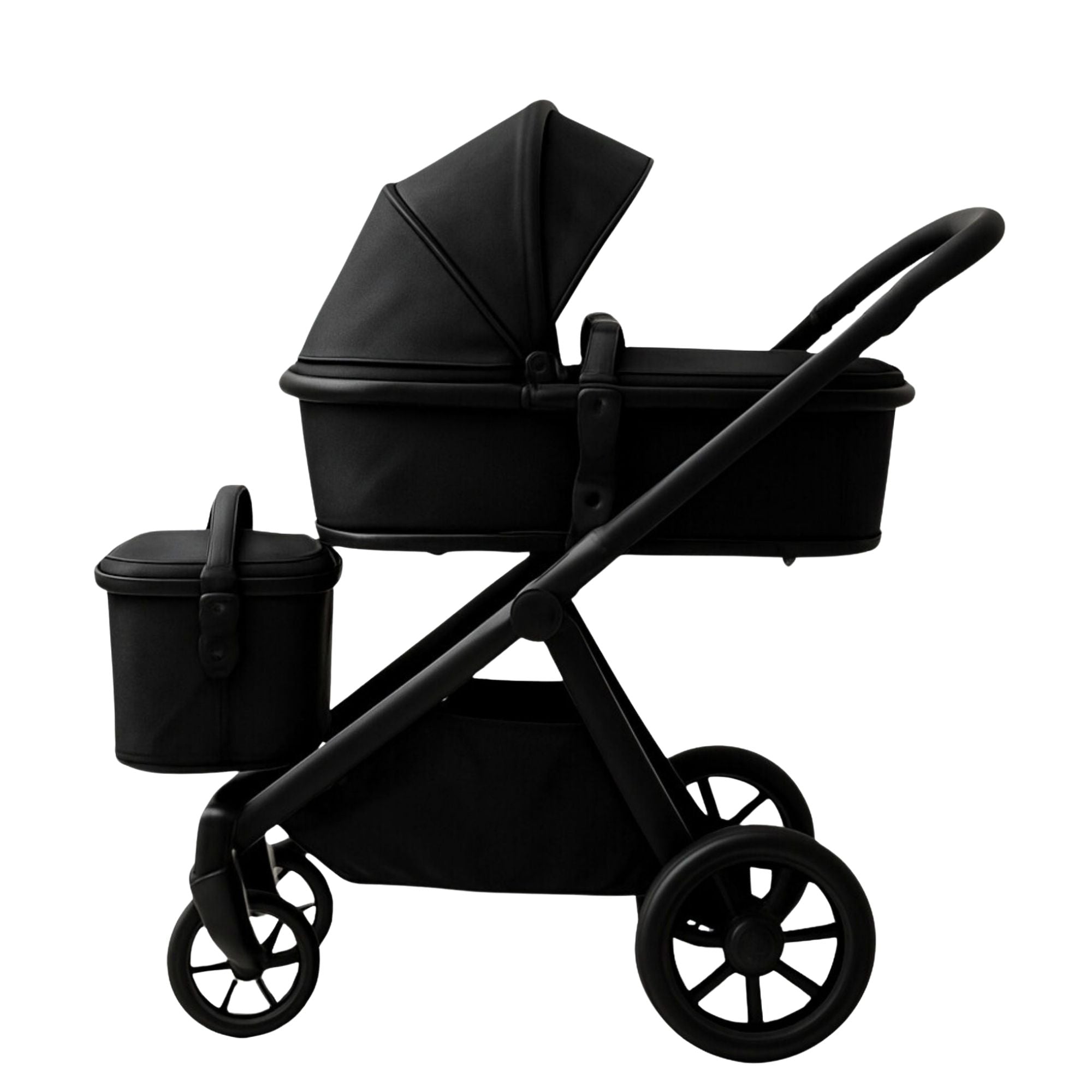 The Tribe Double Pram – Frame & 2 x Carrycot/Toddler Seat