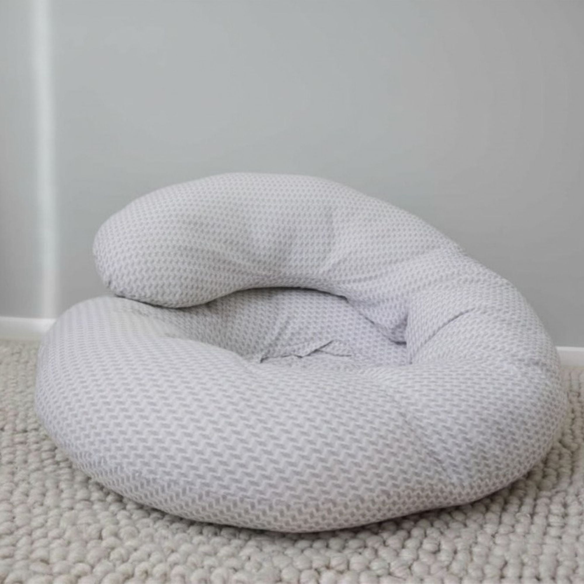 Body Pillow Replacement Cover - (Chevron Grey)