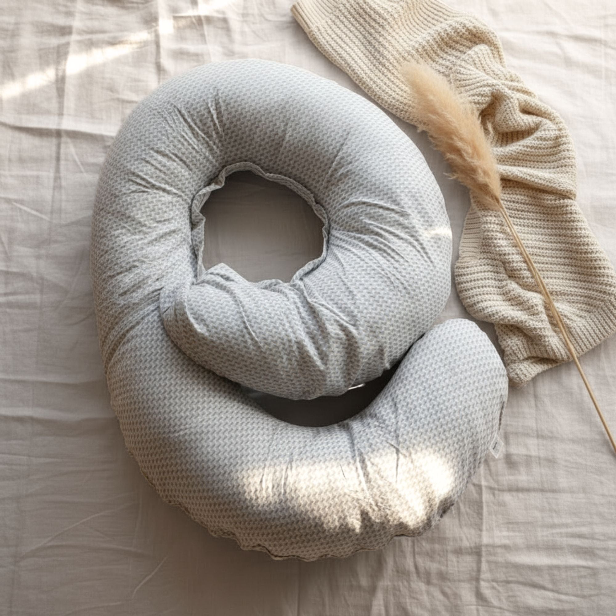 Body Pillow Replacement Cover - (Chevron Grey)
