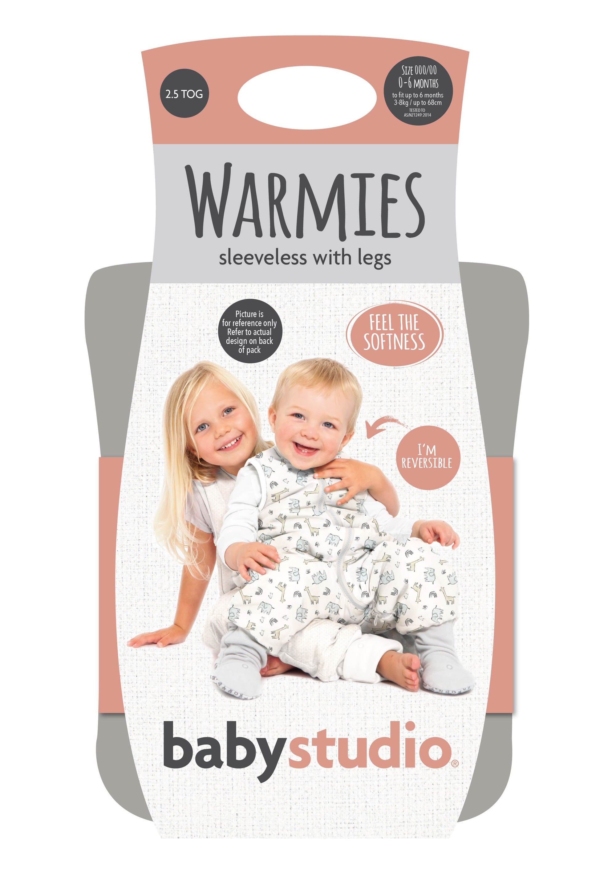 warmies cotton sleeveless with legs 2.5 TOG - oatmeal/rumble jungle