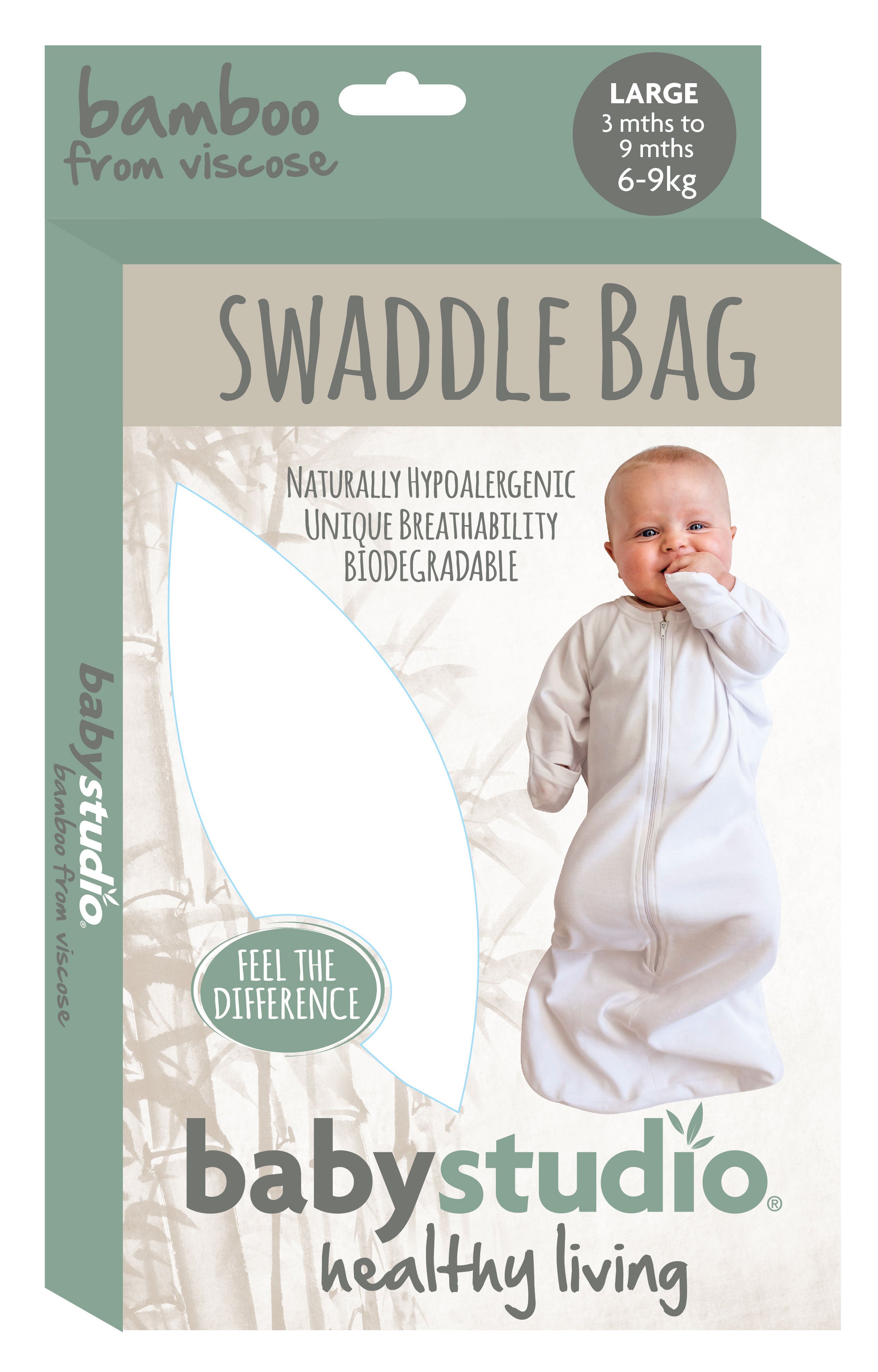 Babystudio Swaddlebag Bamboo 0.5 TOG Large - Navy