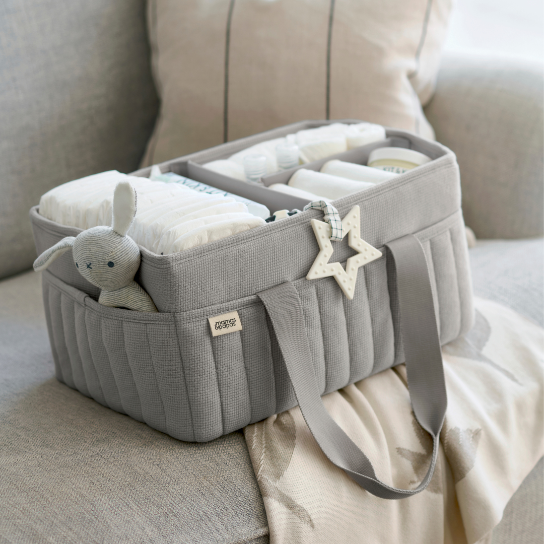 Nappy Caddy - Grey Waffle