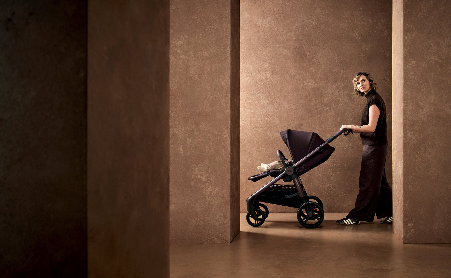 Ocarro2 All -Terrain Pram 3pc Bundle (Frame, Seat and Carrycot) - Americano