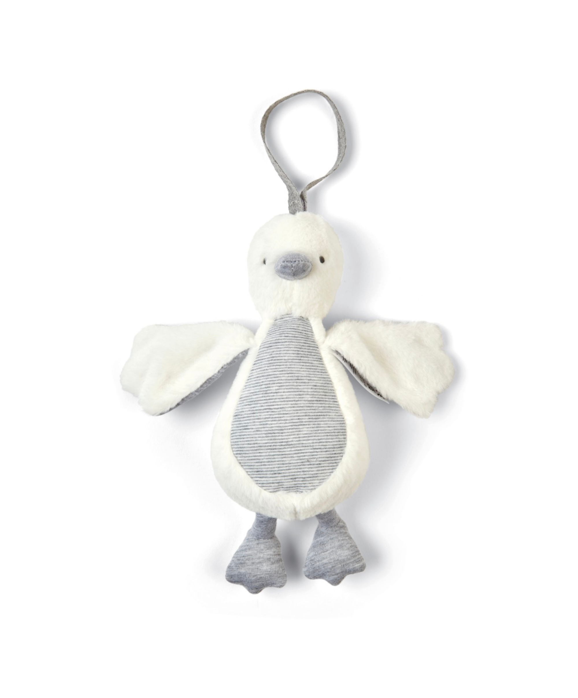 Mamas & Papas Activity Soft Toy Chime Toy - Duck Grey