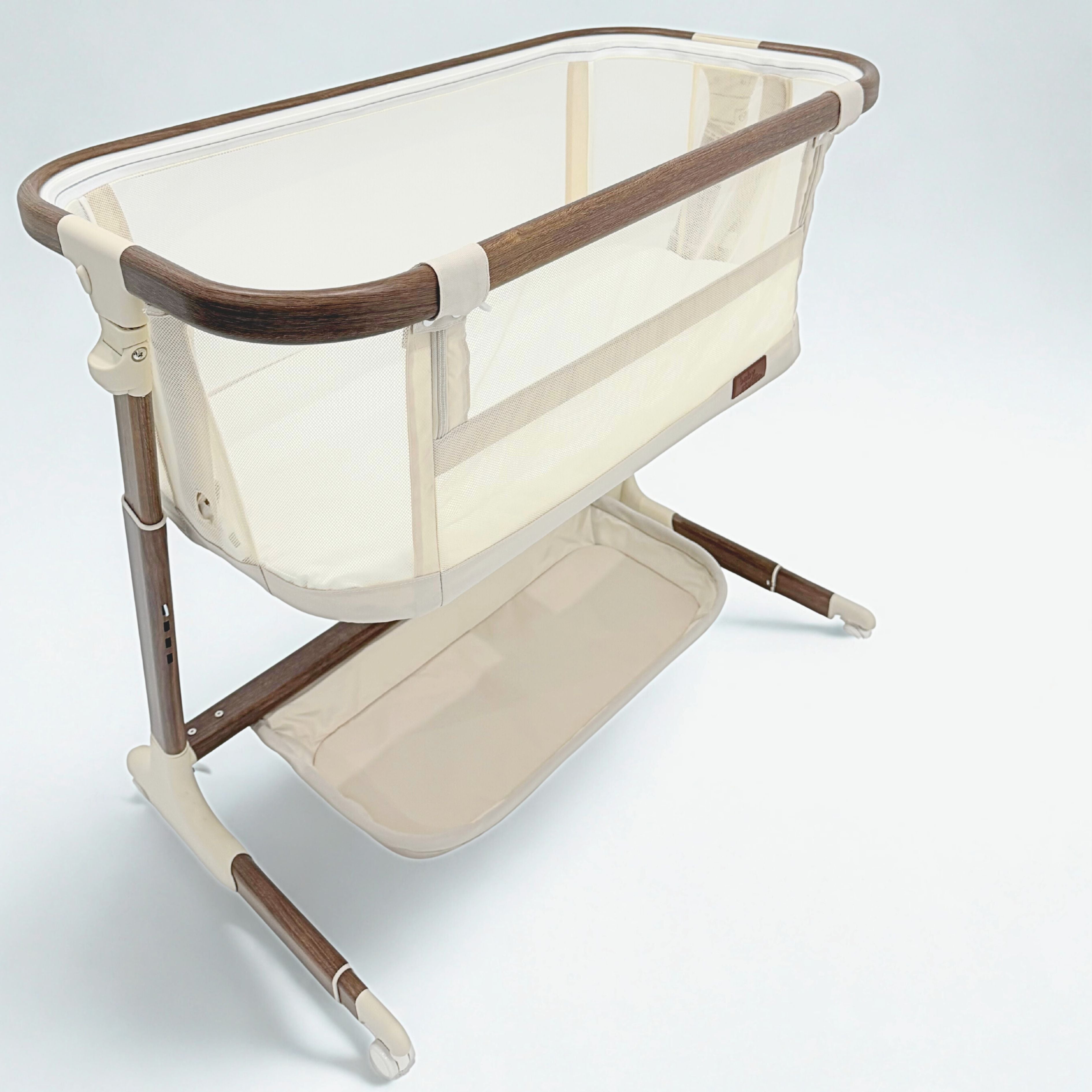 Dream Glider Bedside Sleeper – Auto Motion Bassinet | Wood Grain (Pre order for end July)