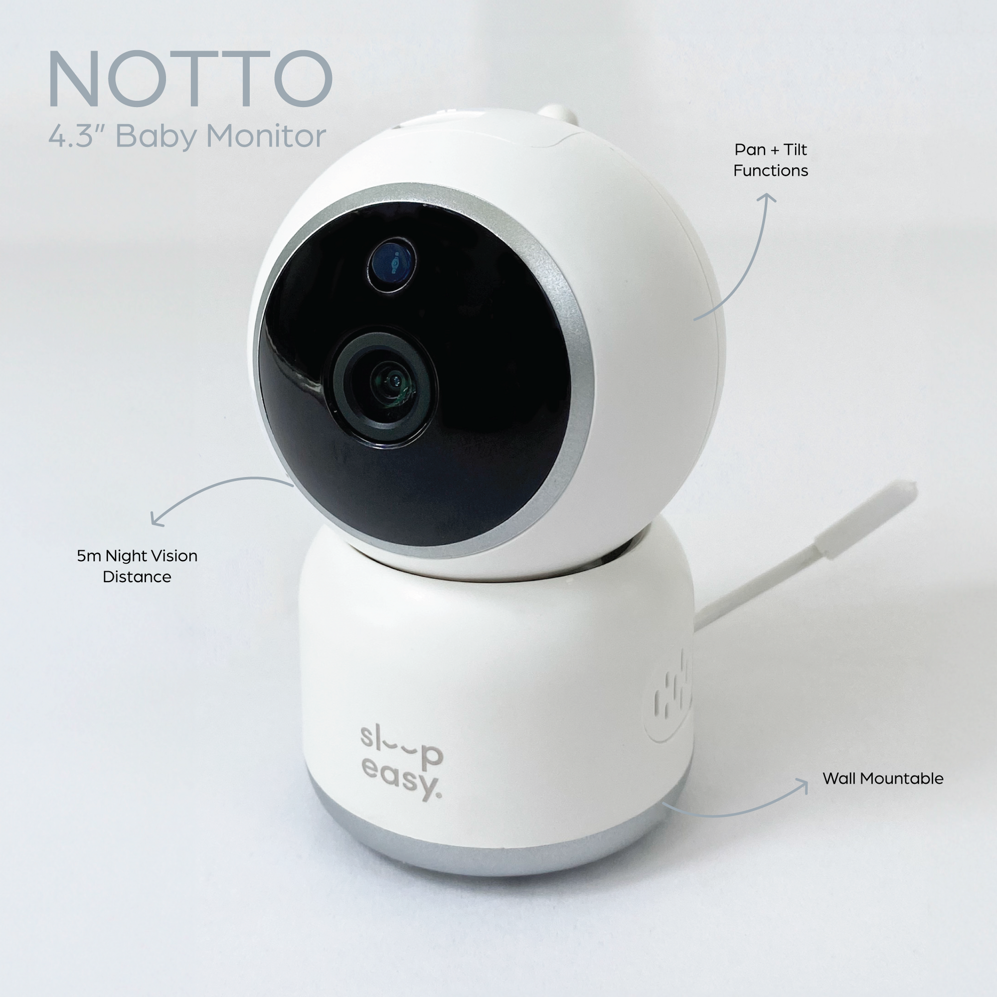Notto - 4.3'/10.9cm Crystal Clear Baby Monitor CAMERA