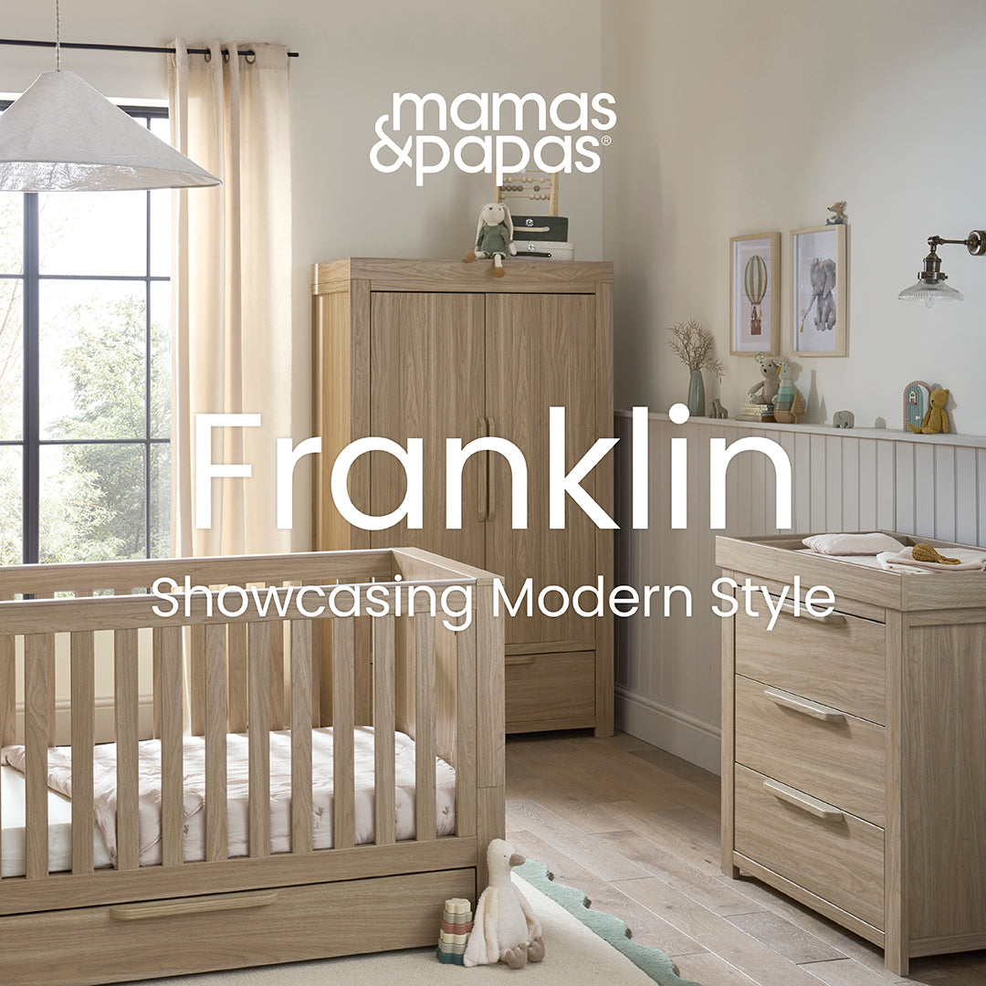 Franklin Light Oak 5 Piece Set - COT and DRESSER Set