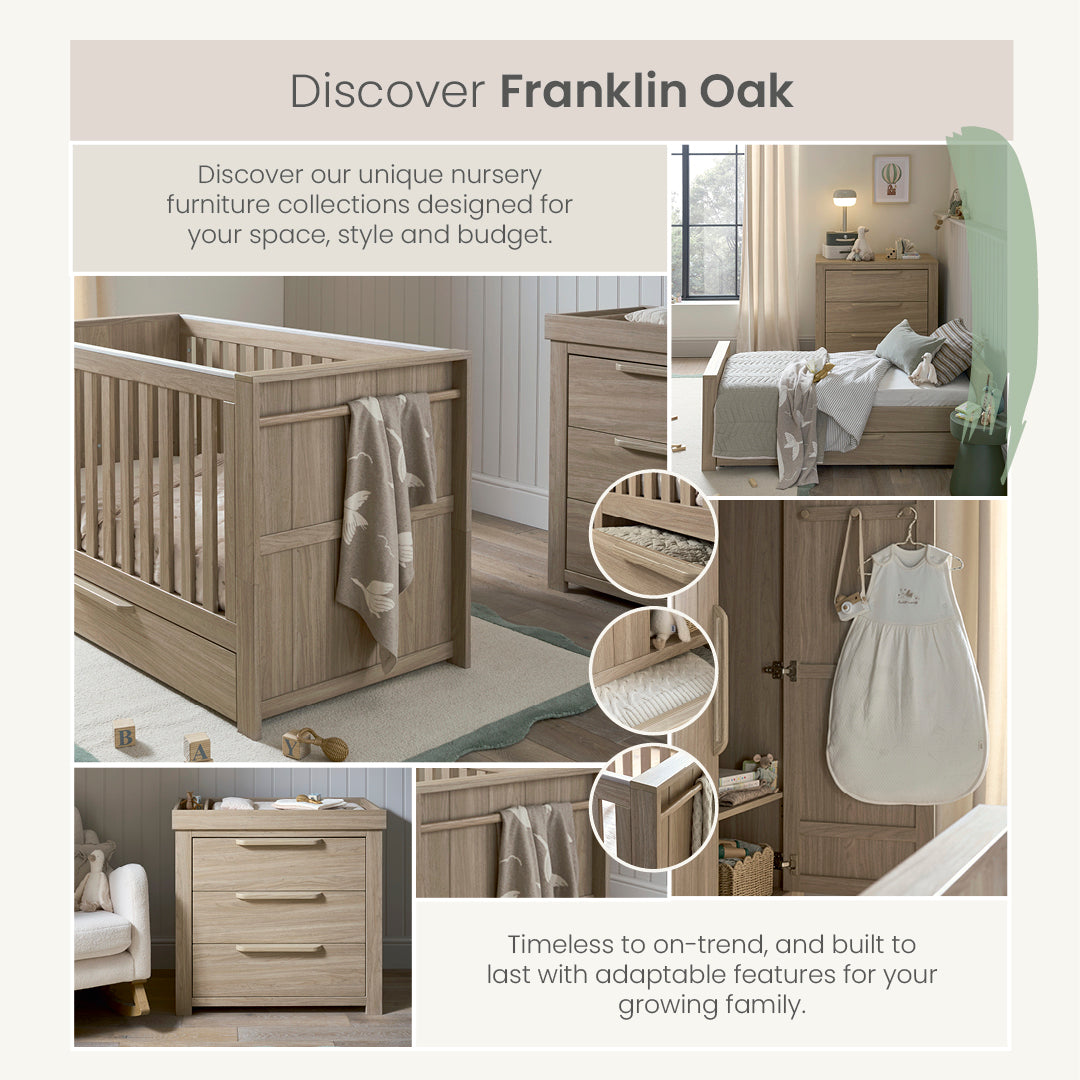 Mamas & Papas Franklin 4-Piece Nursery Set  – Oak