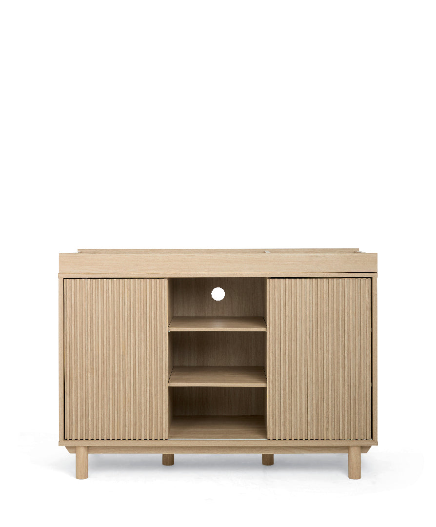 Oska Cotbed & 3 drawer WIDE Dresser Bundle (5 Pieces) - Oak