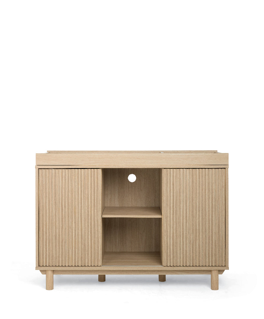 Oska Cotbed & 3 drawer WIDE Dresser Bundle (5 Pieces) - Oak