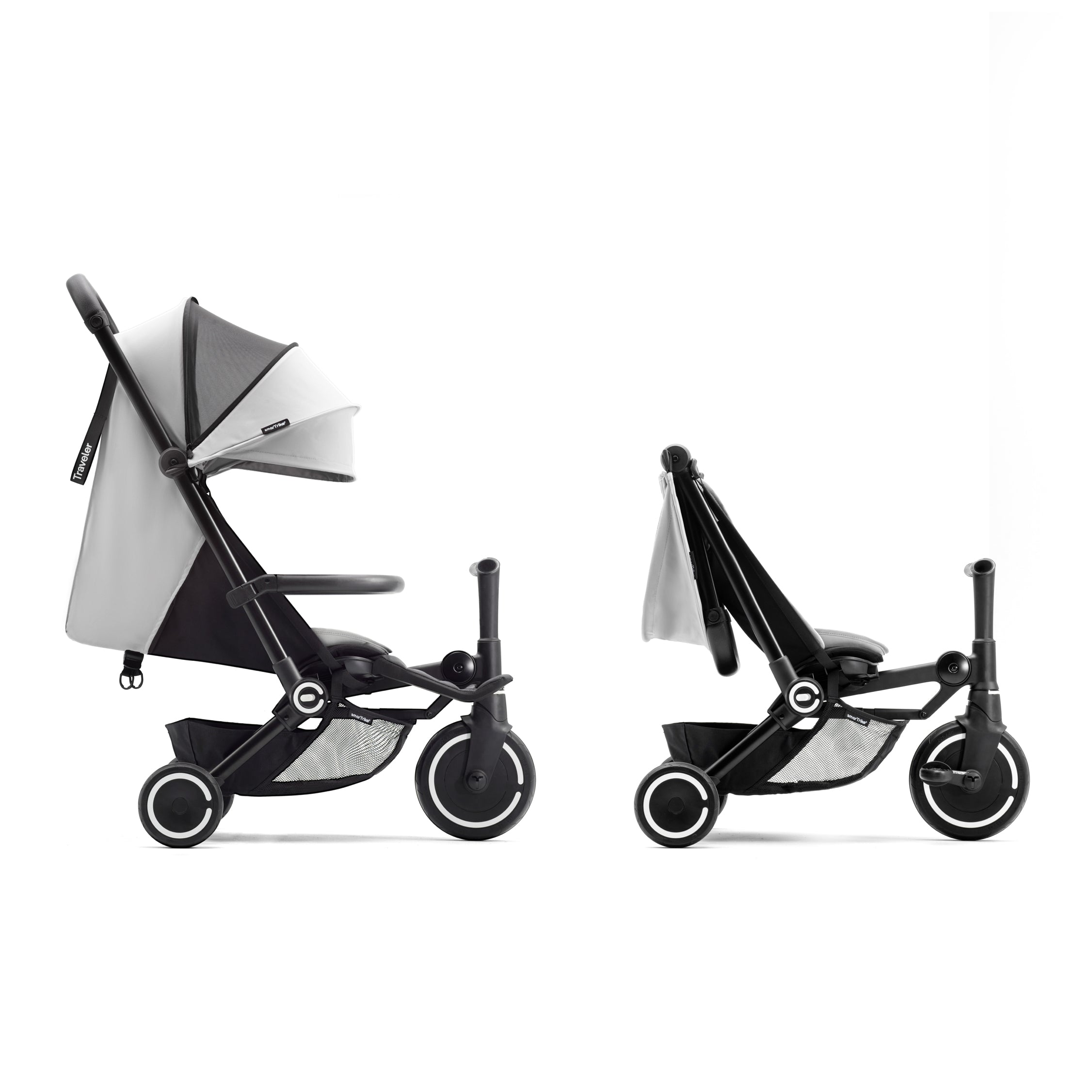 SmarTrike Traveler 4 in 1 Convertible Stroller - EVEREST WHITE