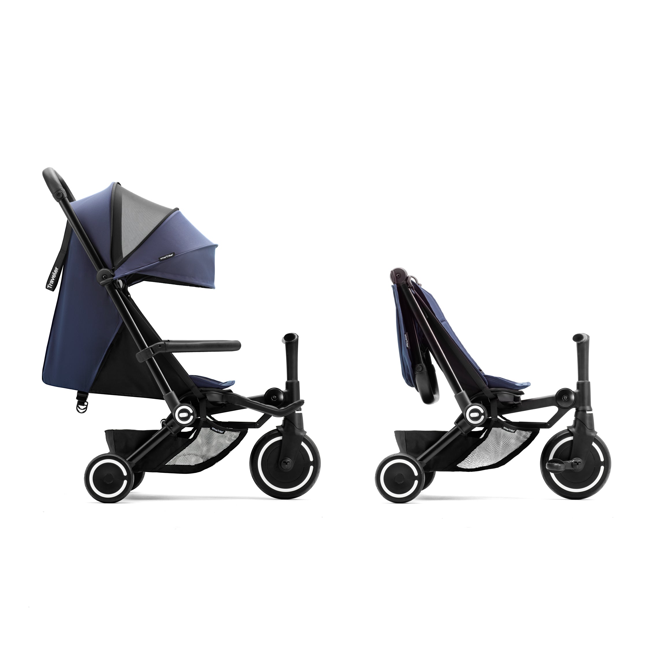 SmarTrike Traveler 4 in 1 Convertible Stroller- MIDNIGHT BLUE