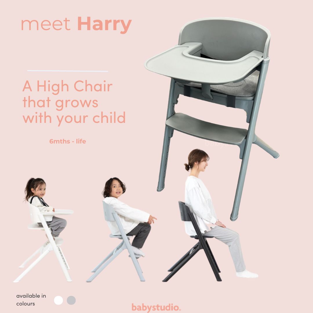 Babystudio Harry Adjustable 3-in-1 Highchair - White