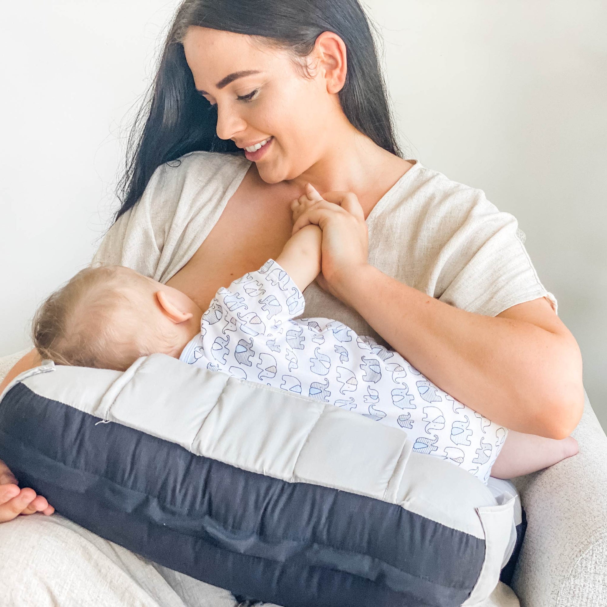 Breast Feeding Pillow with toybar