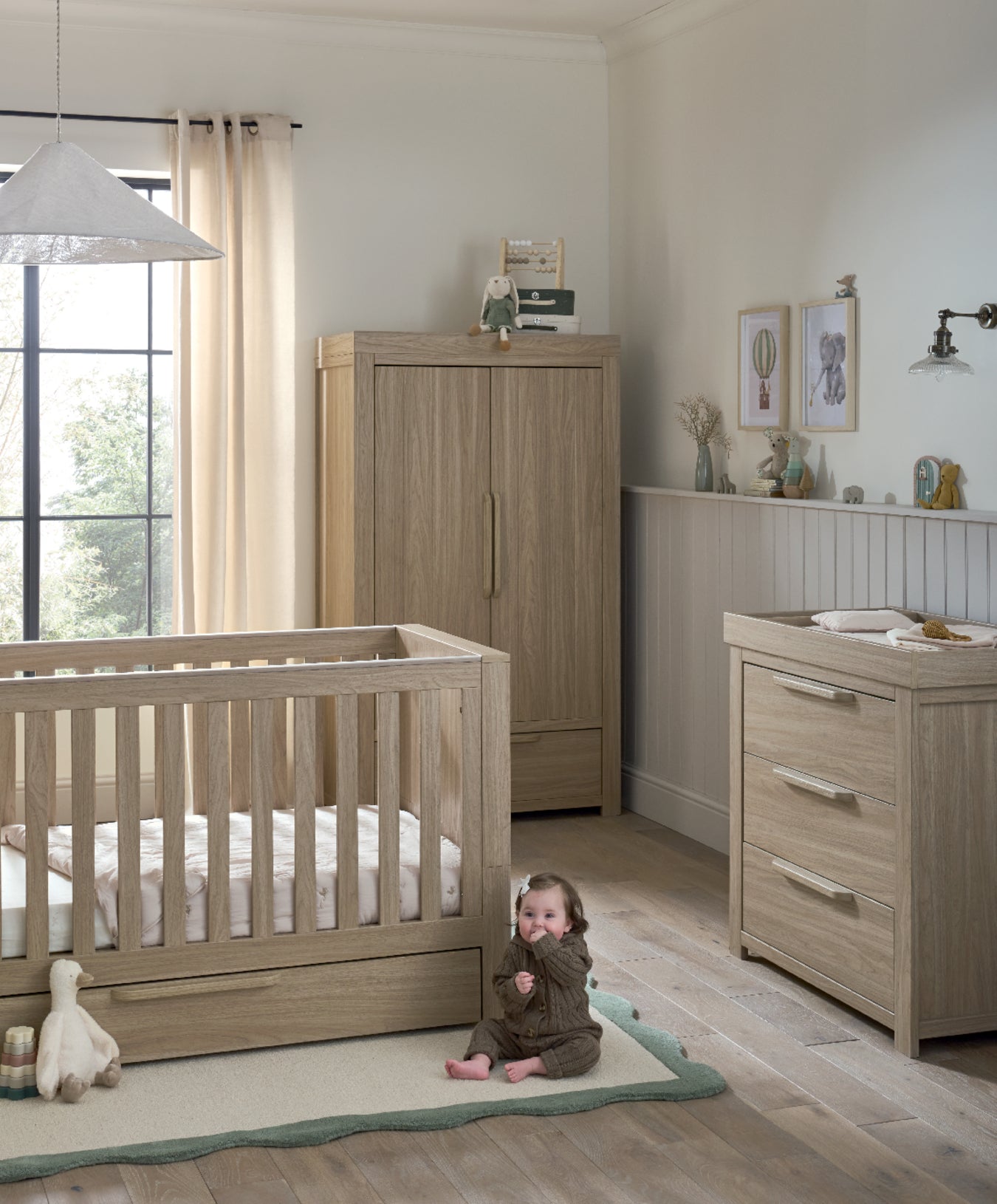 Mamas & Papas Franklin 4-Piece Nursery Set  – Oak