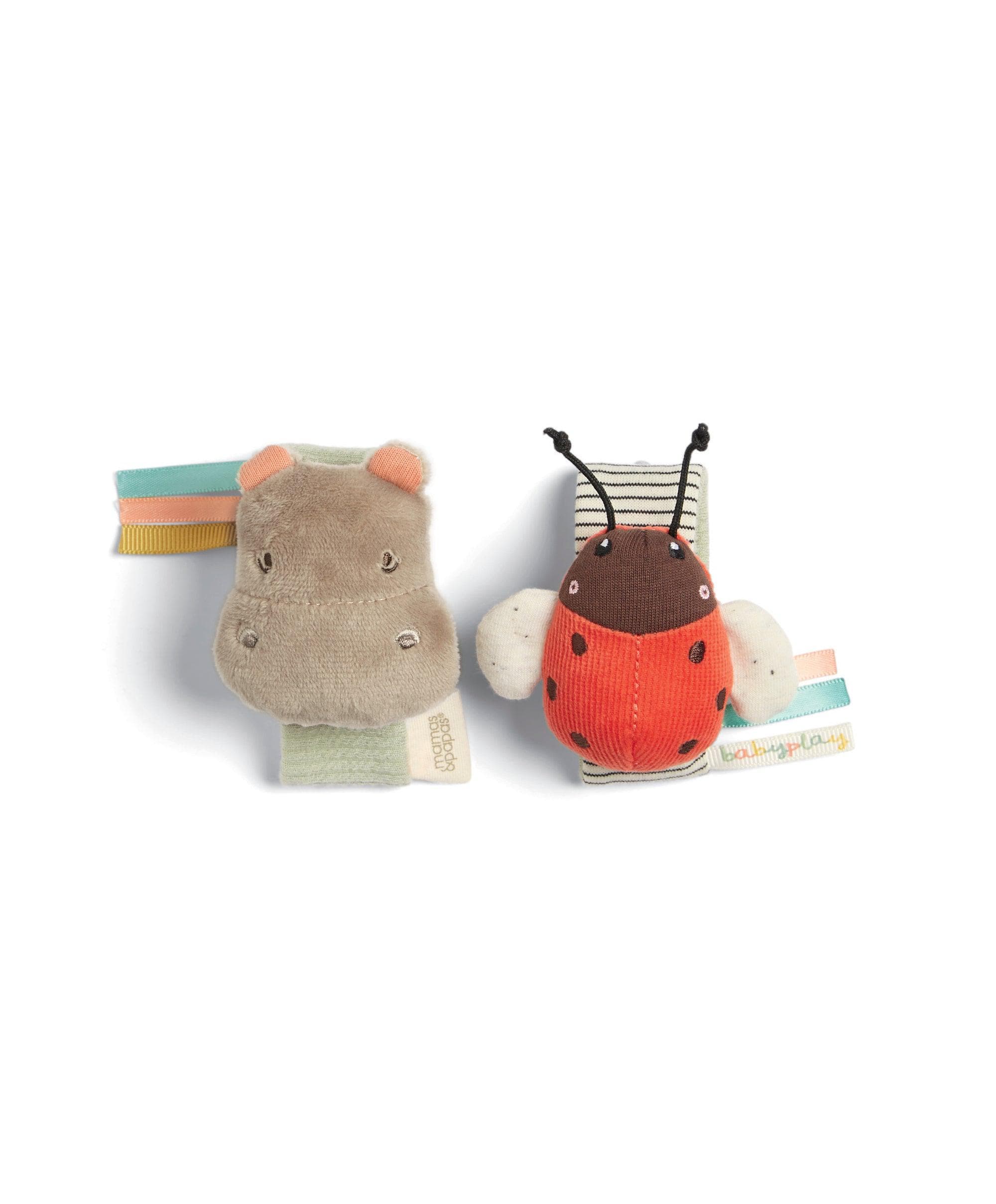 Mamas & Papas Activity Toys Wrist Rattles - Hippo/Ladybird  (2 Pack)
