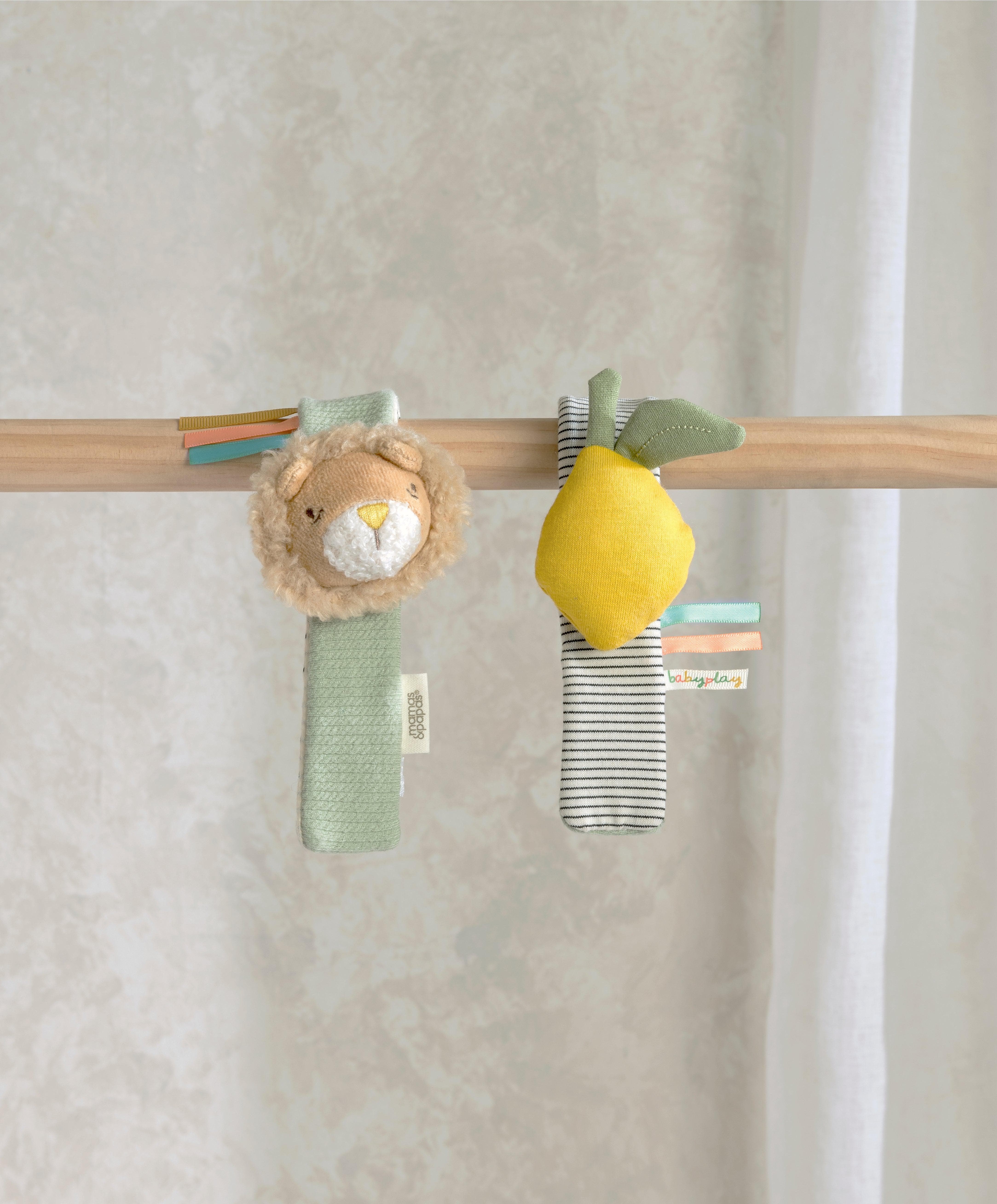 Mamas & Papas Activity Toys Wrist Rattles - Lion/Lemon  (2 Pack)