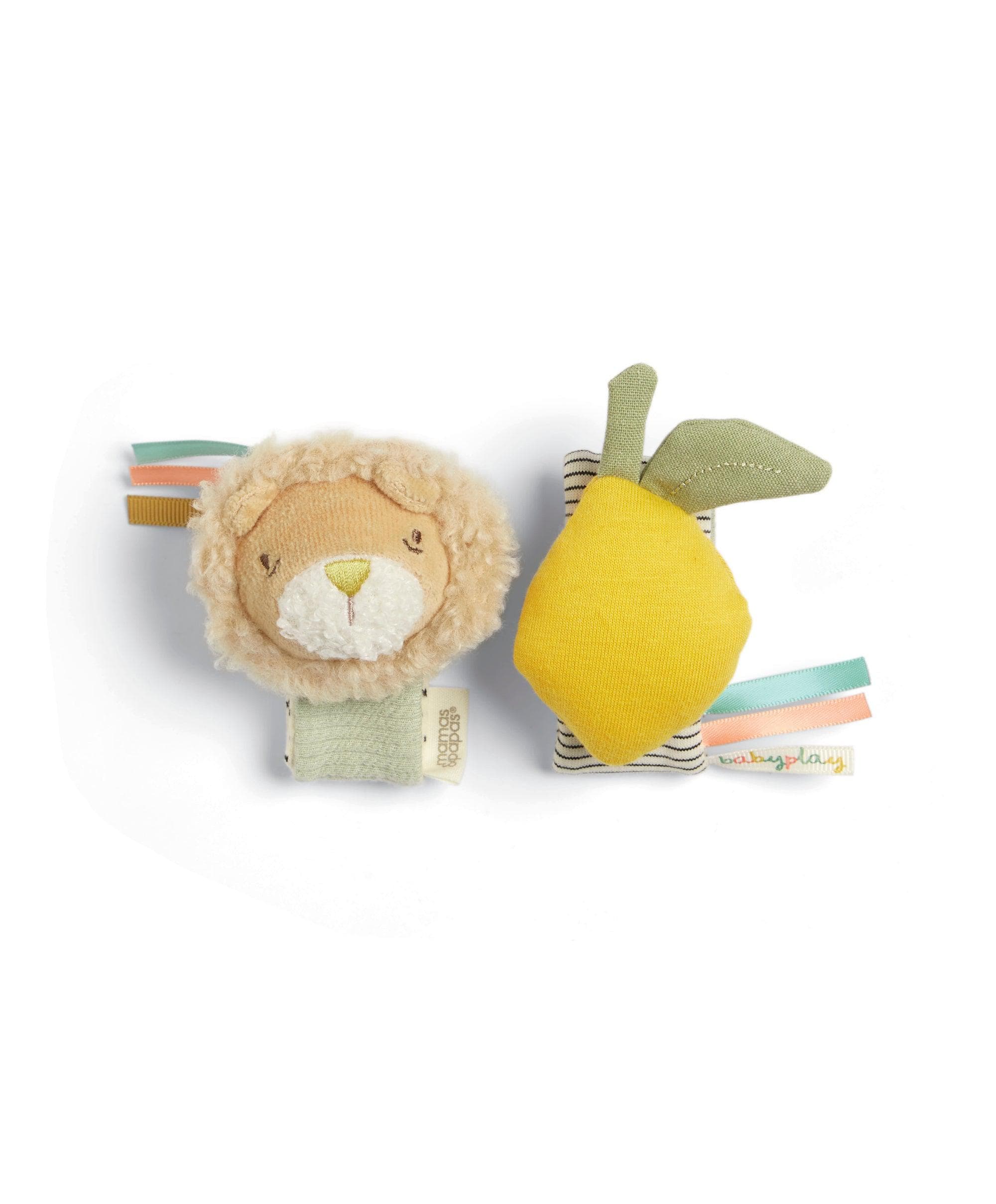 Mamas & Papas Activity Toys Wrist Rattles - Lion/Lemon  (2 Pack)