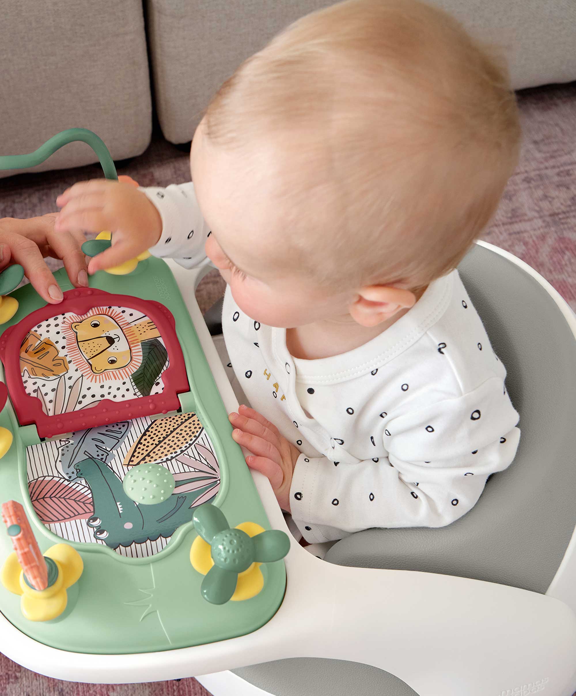 Mamas & Papas Baby Floor Seating Snug Floor Seat with Activity Tray - Pebble Grey
