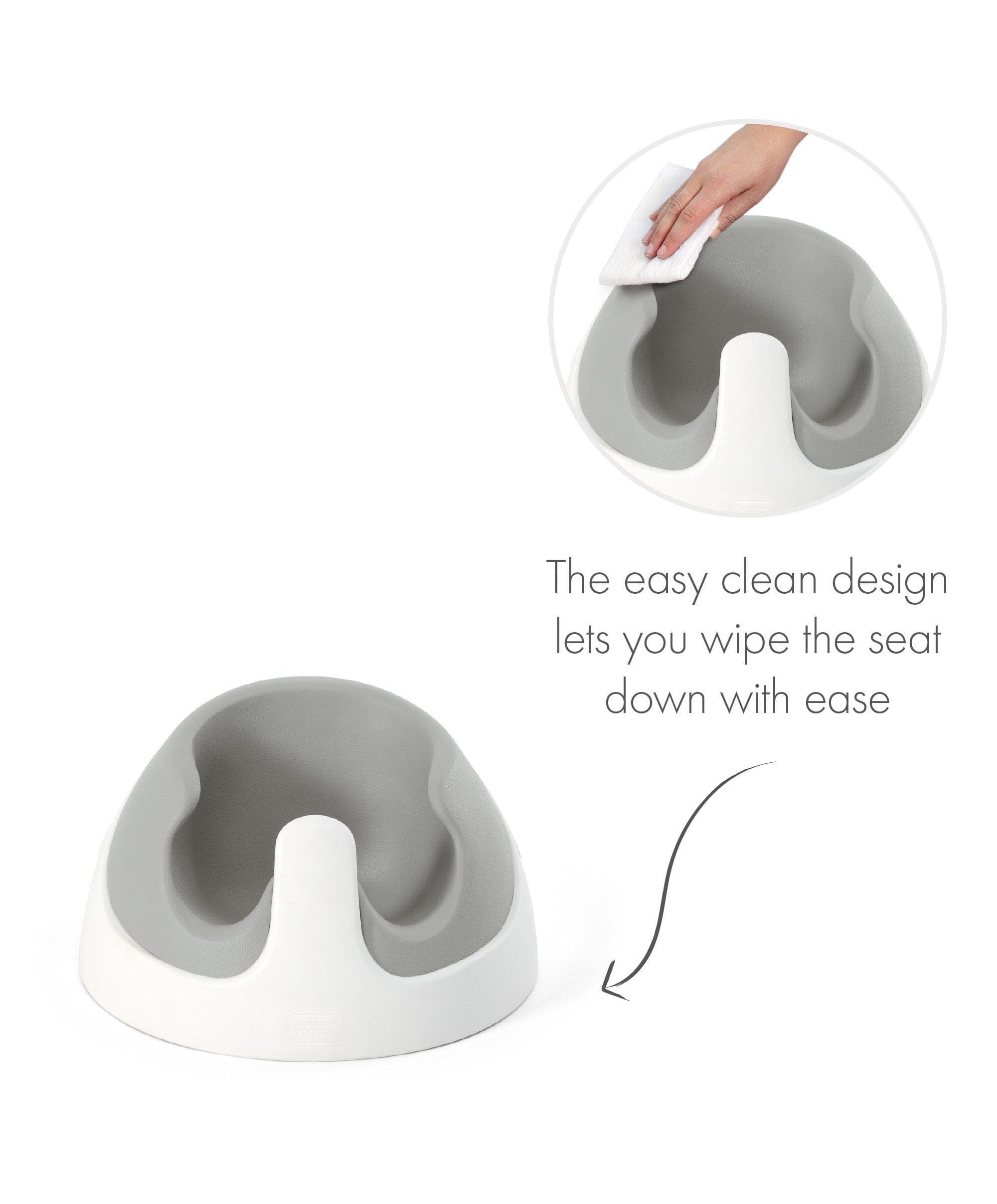 Mamas & Papas Baby Floor Seating Snug Floor Seat with Activity Tray - Pebble Grey