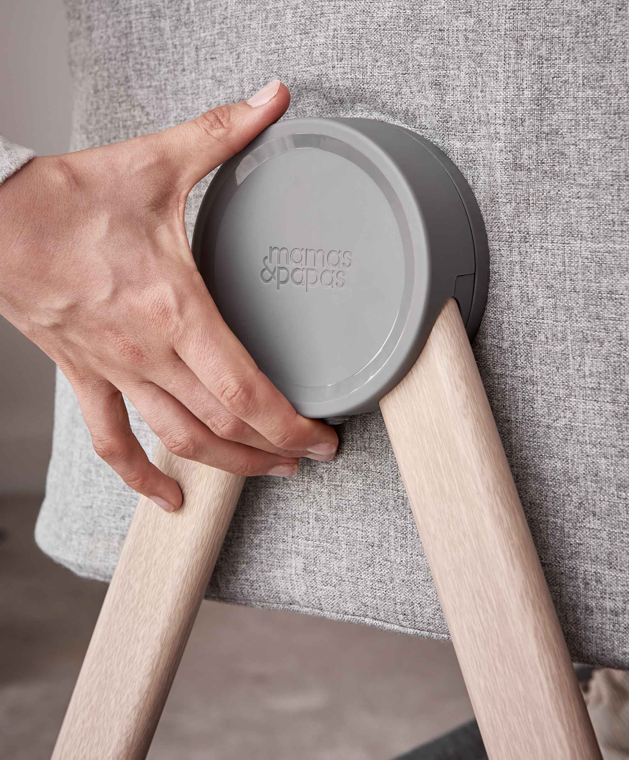 Mamas & Papas Bedside Sleeping Lua Bedside Crib - Grey