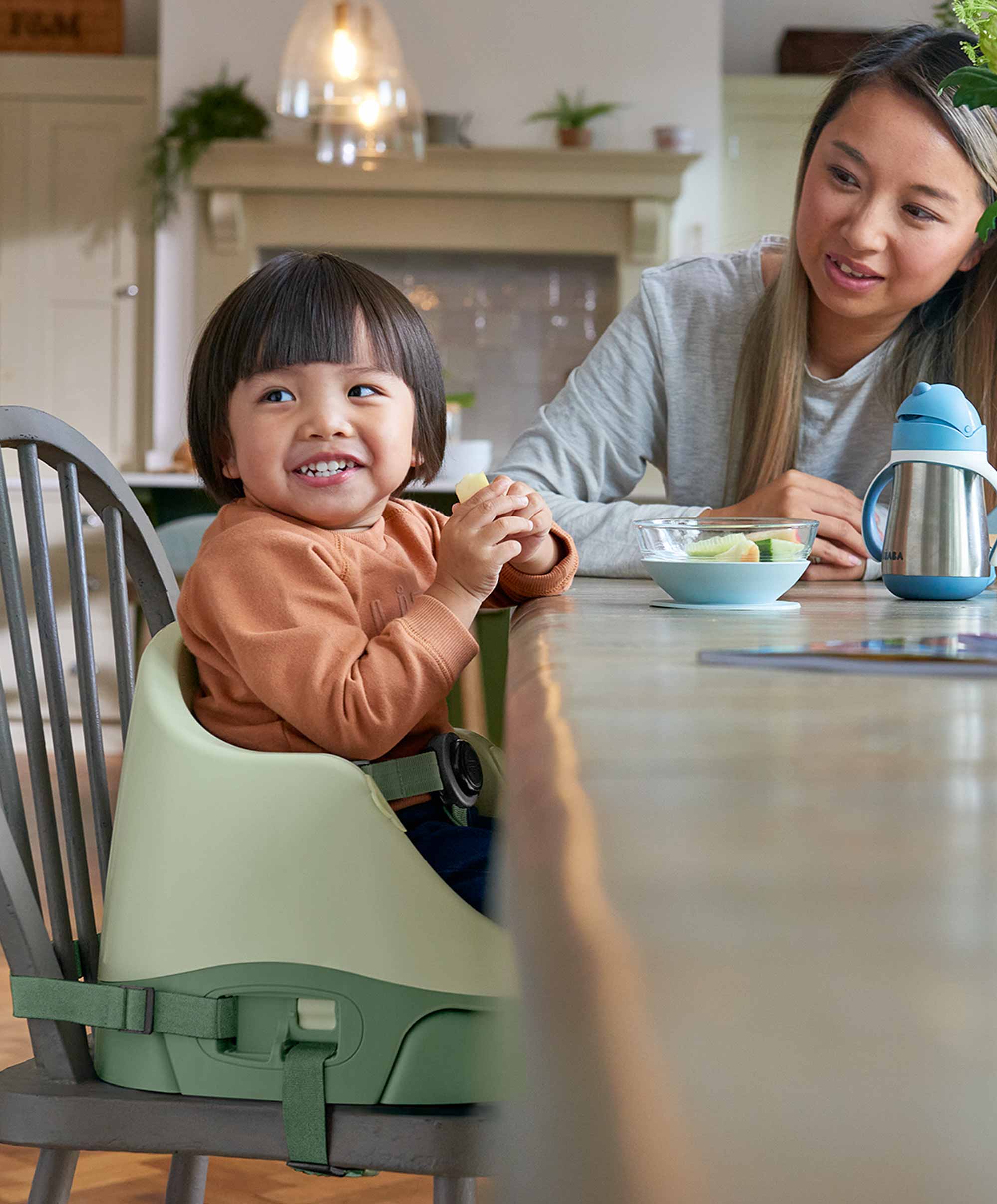 Mamas & Papas Booster Seats Bug 3 in 1 Floor & Booster Seat with Activity Tray - Eucalyptus